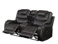 Braylon Recliner Loveseat With Cupholder Console - Brown
