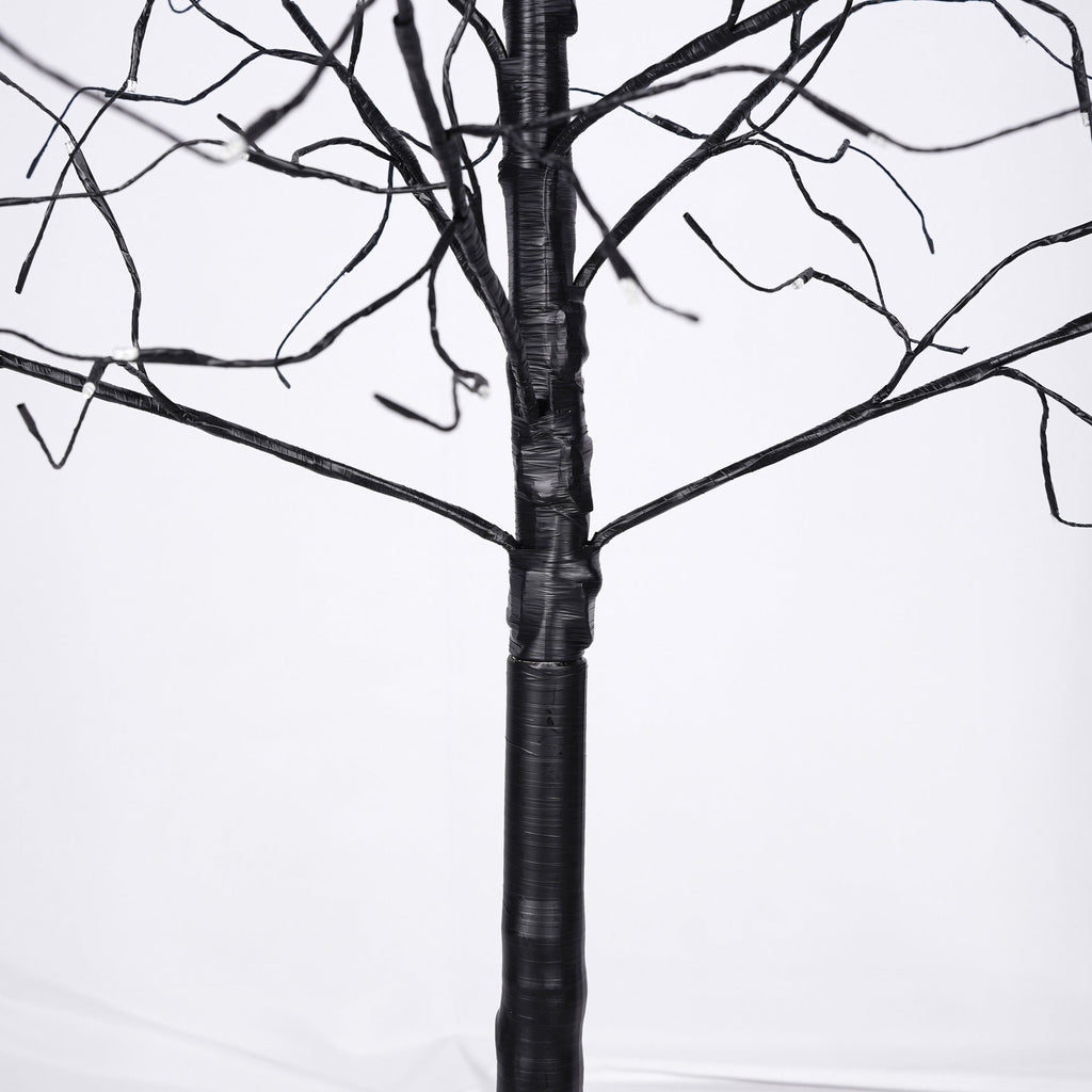 3 Pc Illuminated Halloween Tree with Purple LED Glow