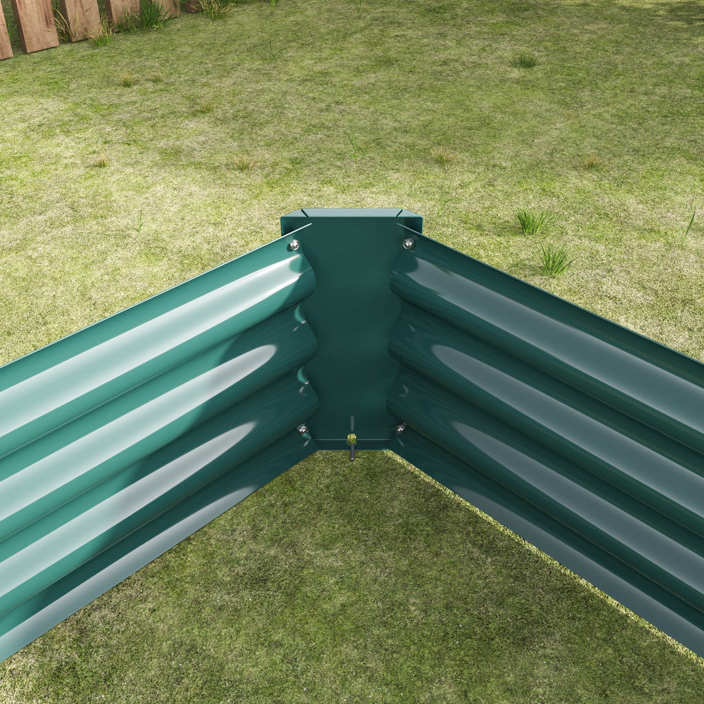 Raised Garden Bed Kit - Metal Raised Bed Garden 7.6x3.7x0.98ft