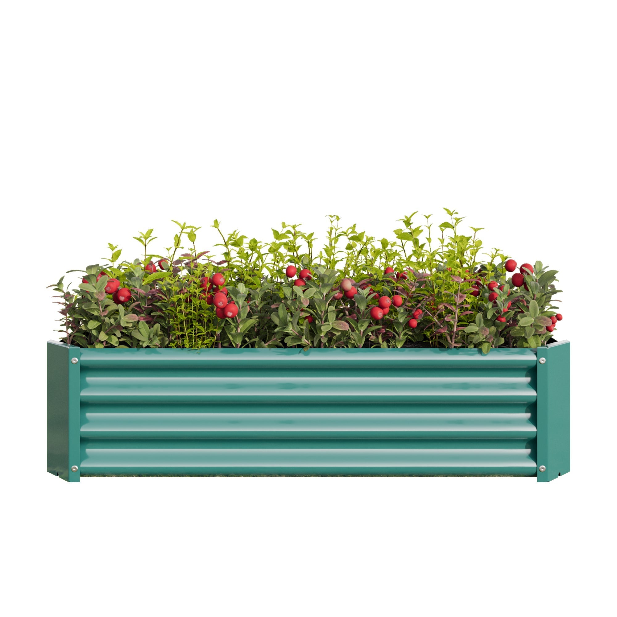 Metal Raised Garden Bed, Rectangle Raised Planter 4×2×1ft