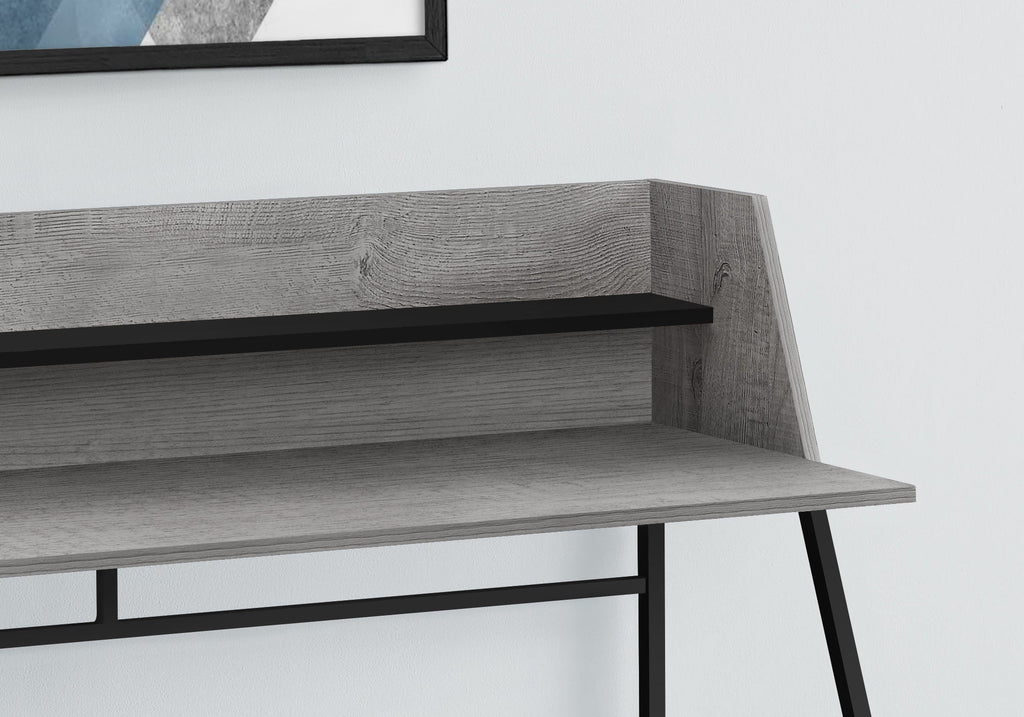 Computer Desk for Home Office with Marble Look and Storage Shelves