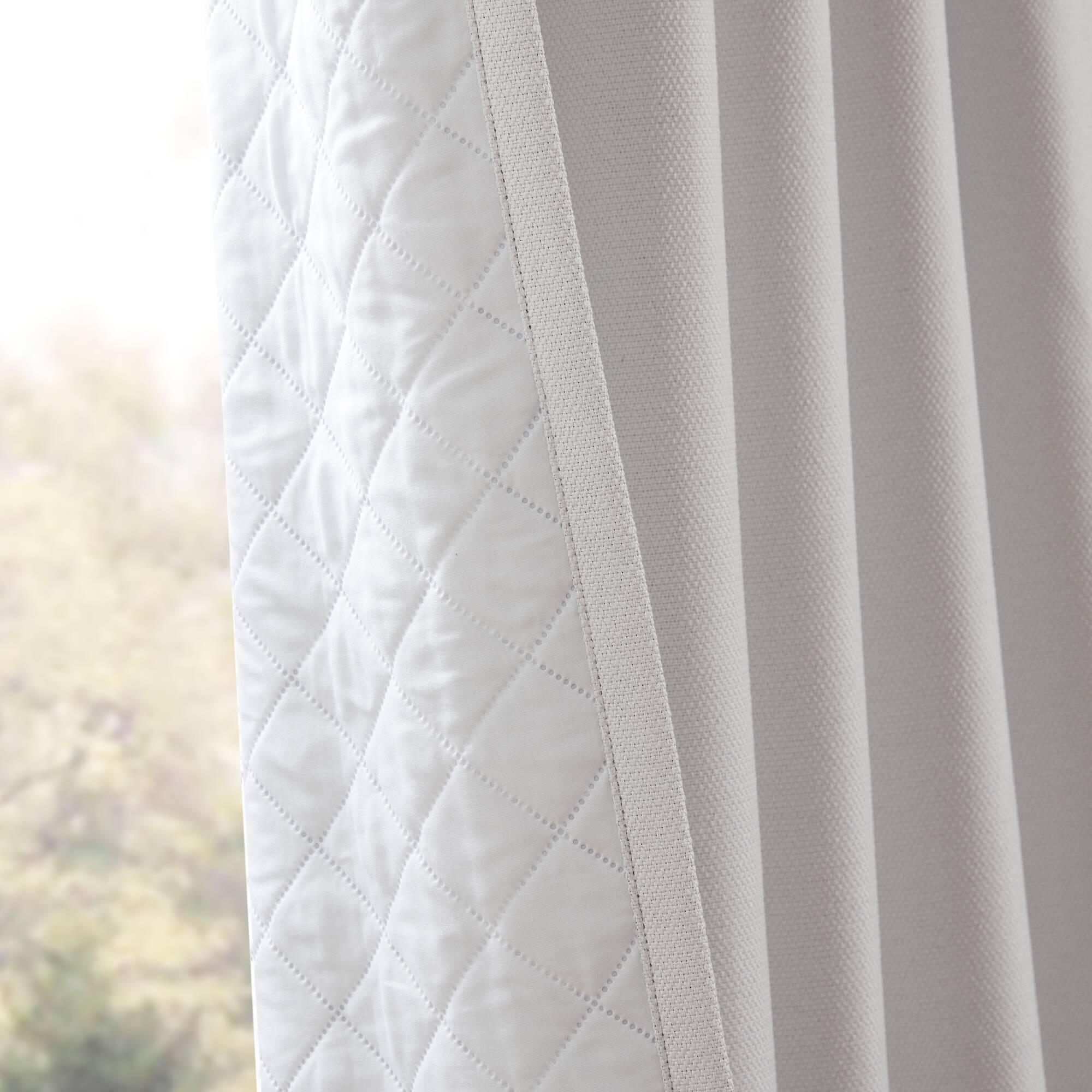 2-PK 52x84" Sound Blocking Total Blackout Curtain Panel Pair White