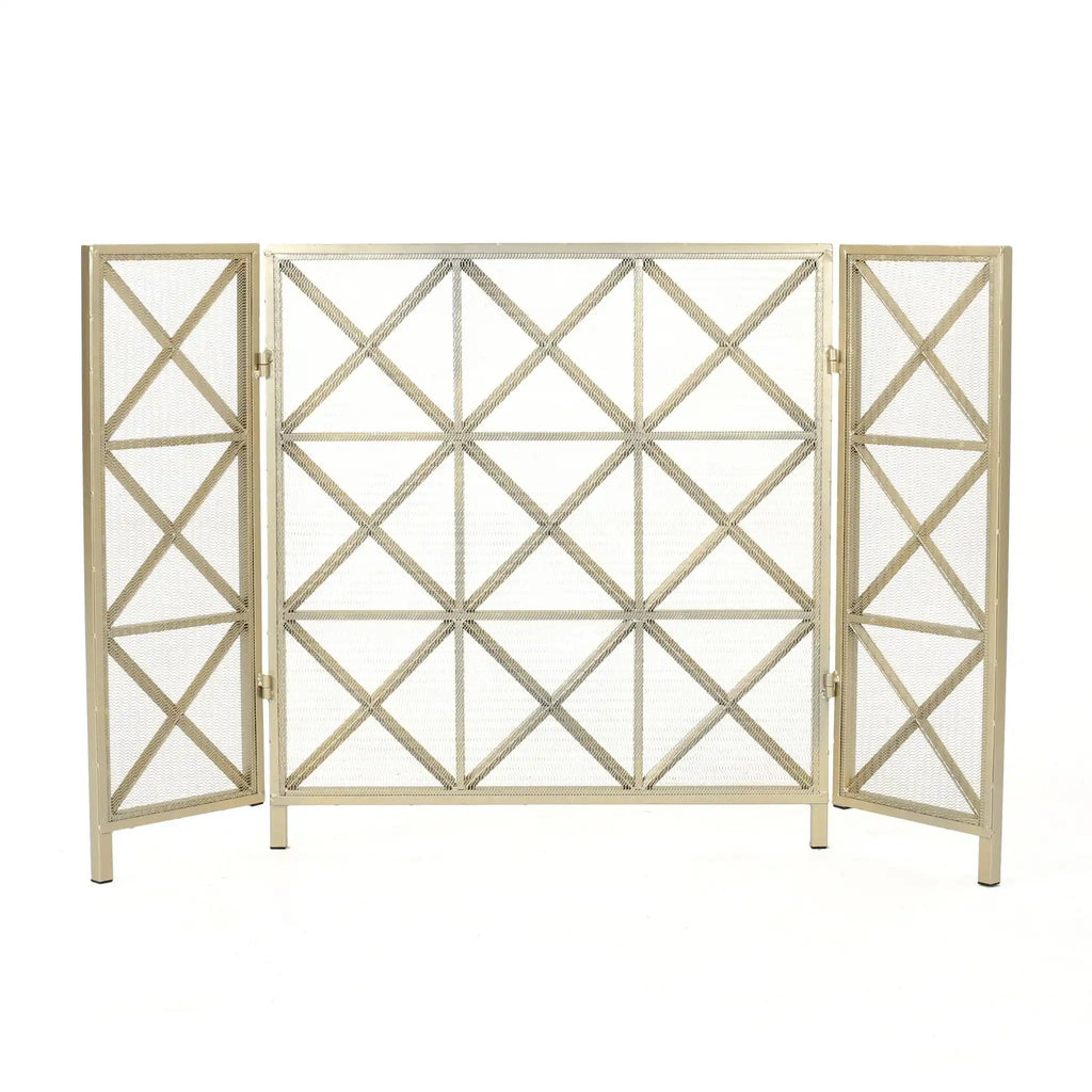 Margaret - 3 Panel Fireplace Screen Iron