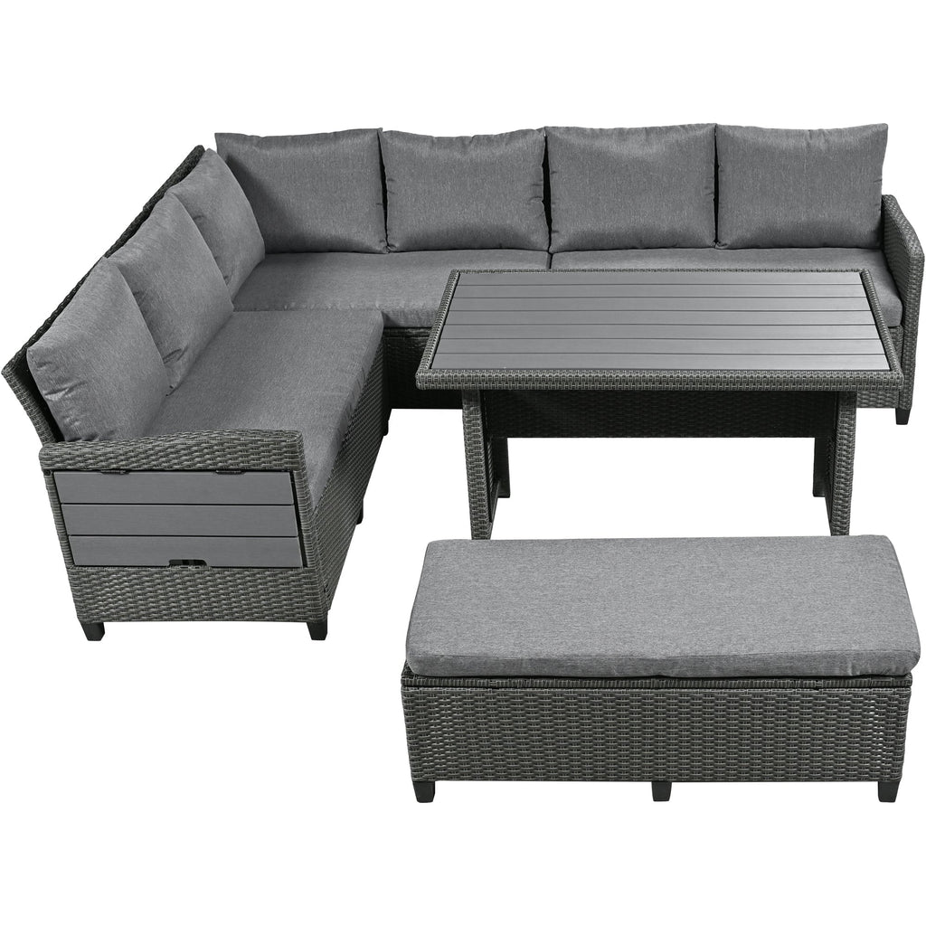 Tomax 5-Piece Outdoor Patio Rattan Sofa Set