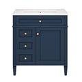 Bathroom Vanity With Top Sink, Storage Cabinet With 2 Drawers, Tip Out Drawer