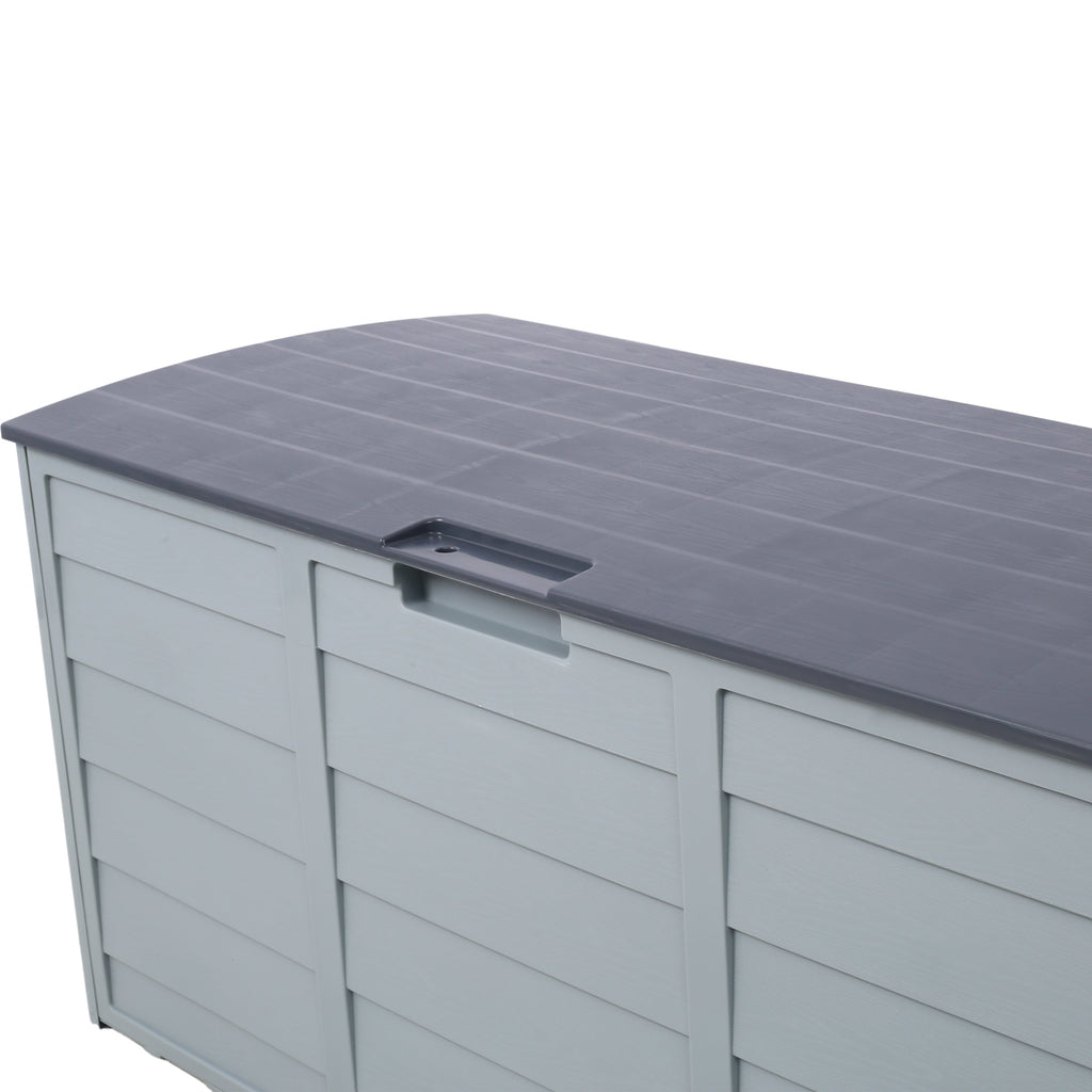 All Weather UV Pool Deck Box Storage Shed Bin with Wheels