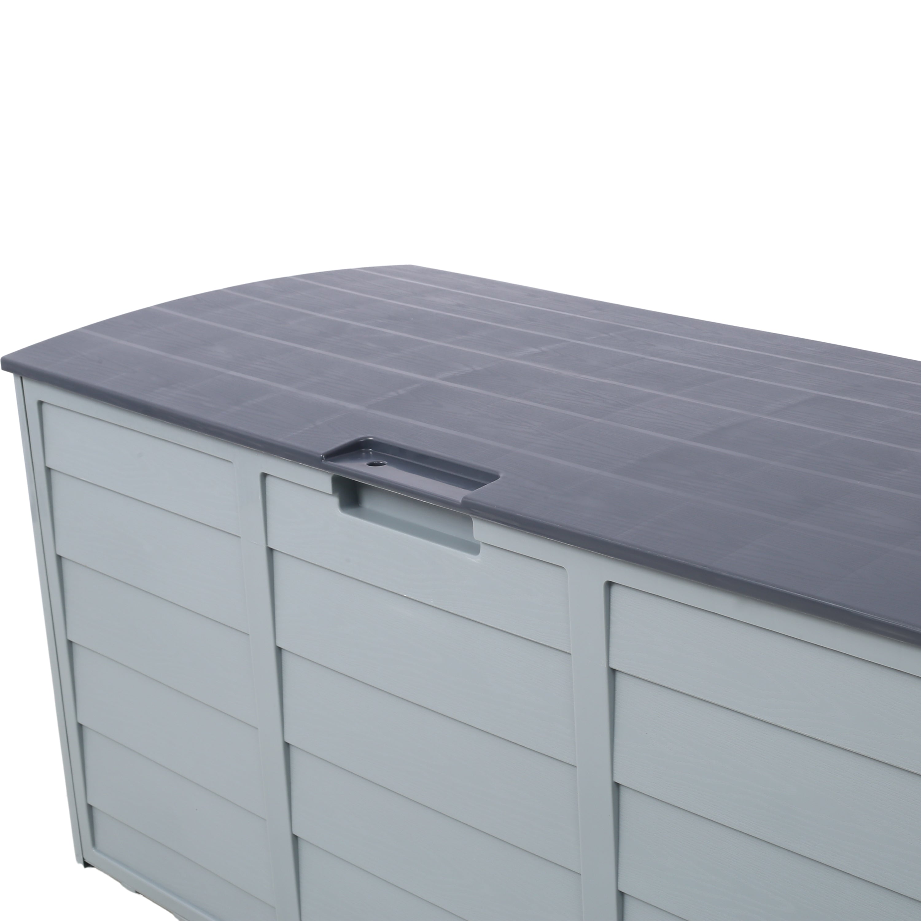 All Weather UV Pool Deck Box Storage Shed Bin with Wheels