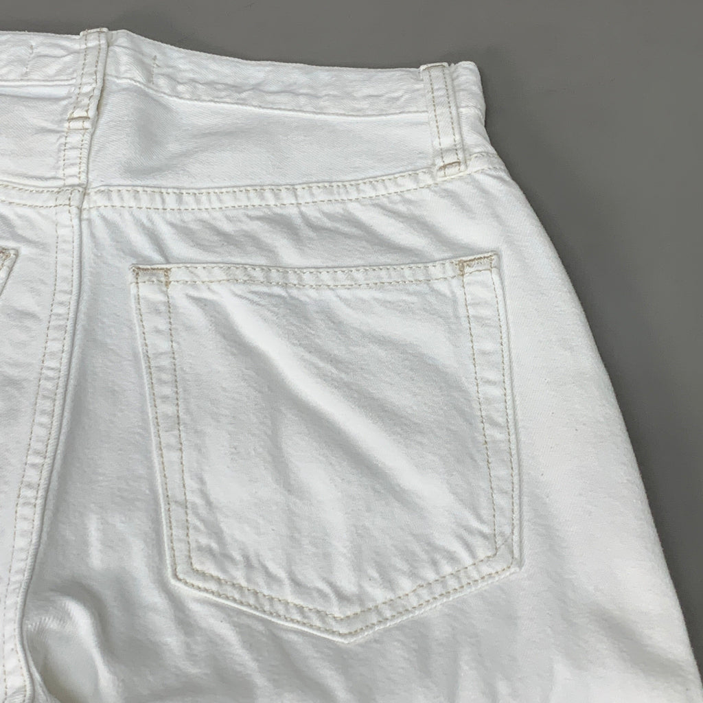 ETICA Tyler High Waist Straight Leg Ankle jeans Vintage White Size 25 EW180114A