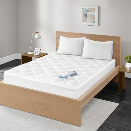 300 Thread Count Cotton Sateen Waterproof Mattress Pad Queen