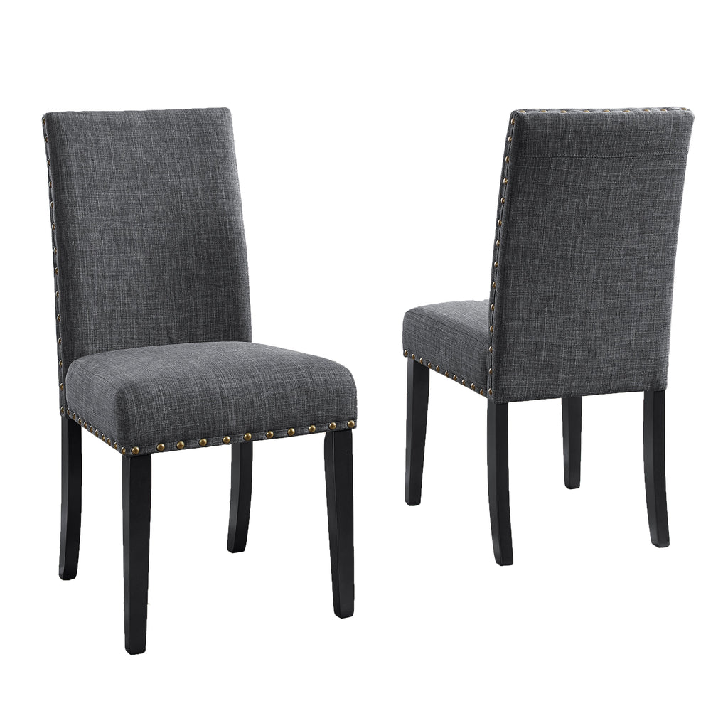Eleanor Upholstered Dining Chairs with Nailhead Trim - Set of 2