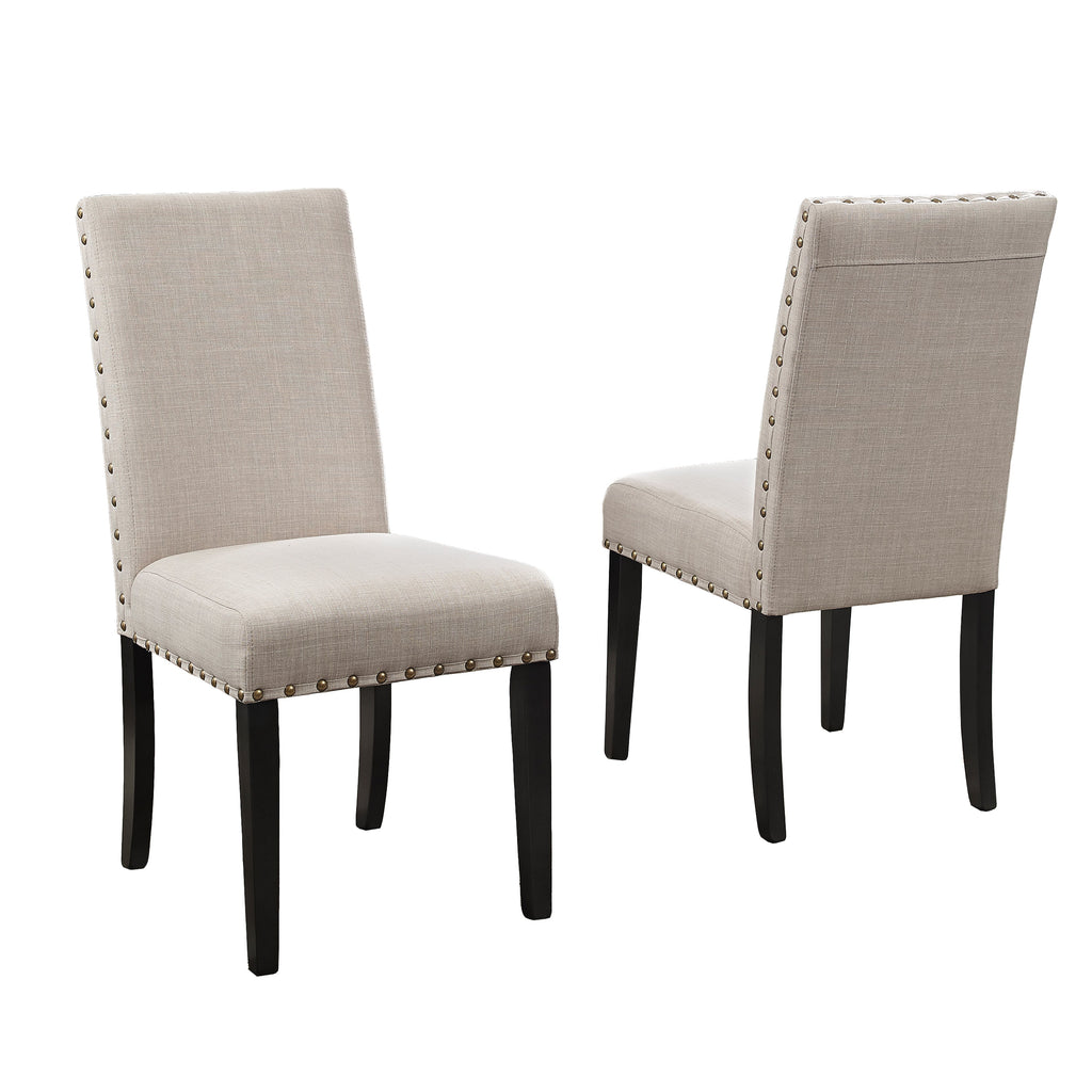 Eleanor Upholstered Dining Chairs with Nailhead Trim - Set of 2
