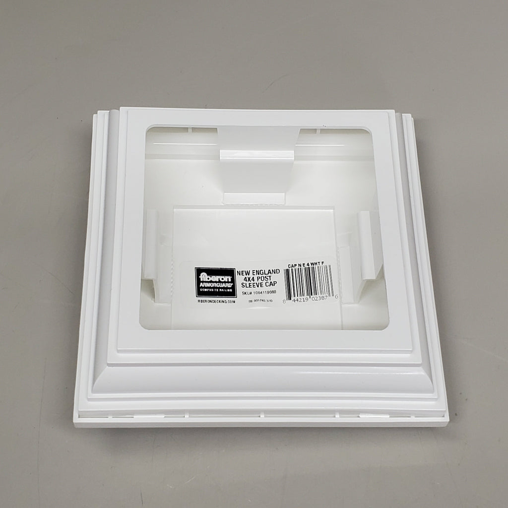 FIBERON ArmorGuard New England Post Sleeve Cap 4x4" White 1004119669