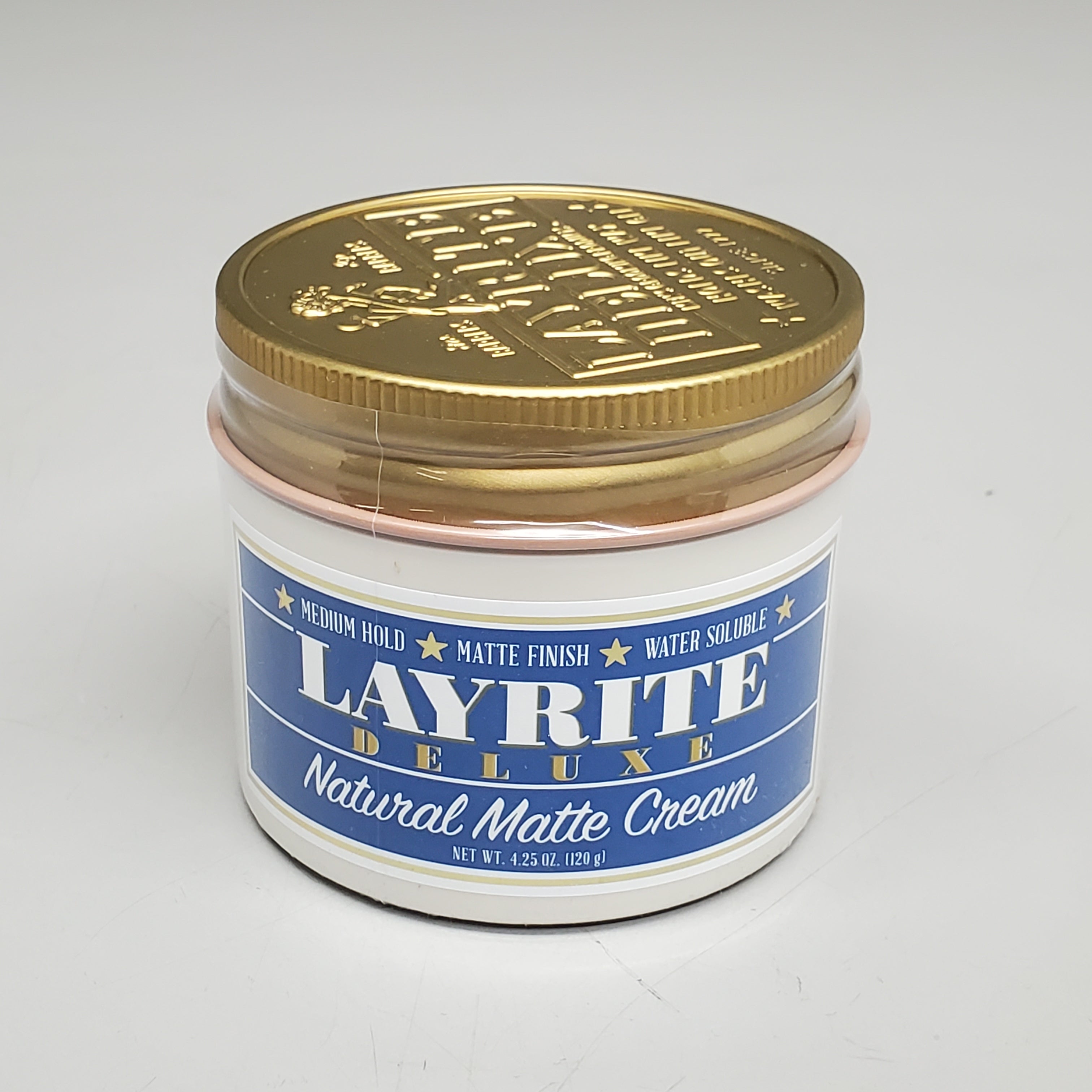 LAYRITE DELUXE Hair Natural Matte Cream 4.25 oz Med Hold Water Soluble