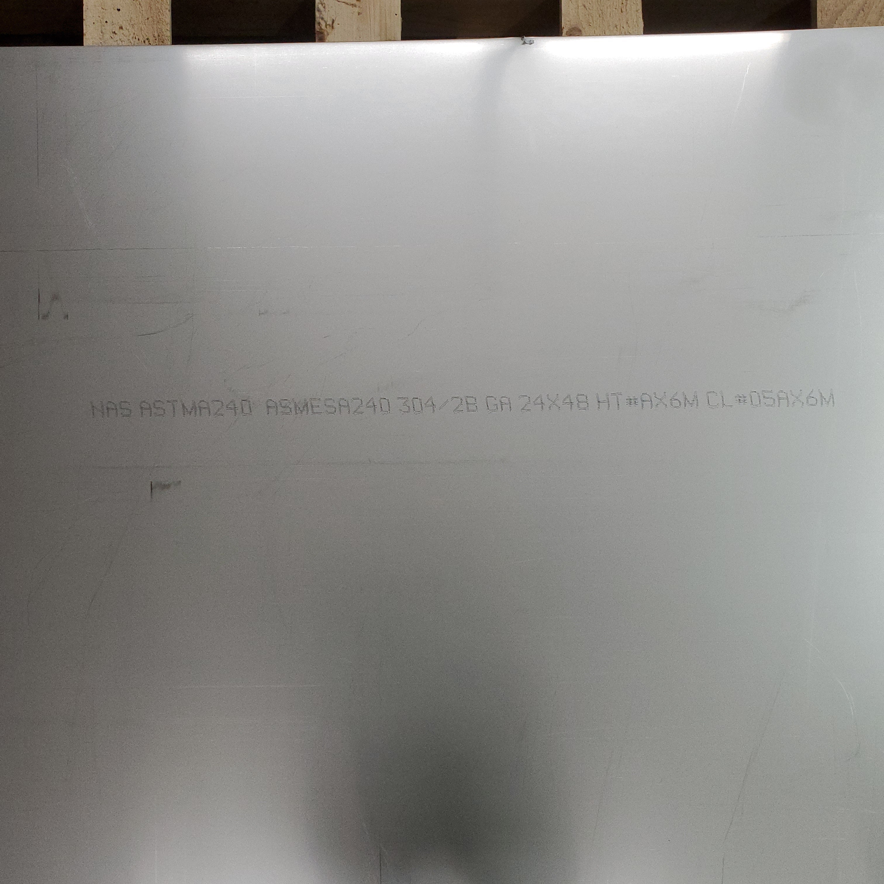 Thin Stainless Steel Sheet 3' x 8' 304 / 2B GA HT#AX6M CL#05AX6M ASMESA240