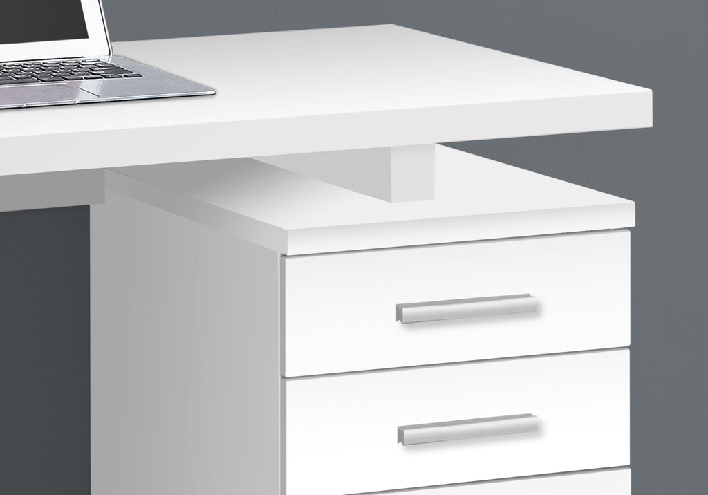 Computer Desk for Home Office Laptop with Reversible Storage Drawers