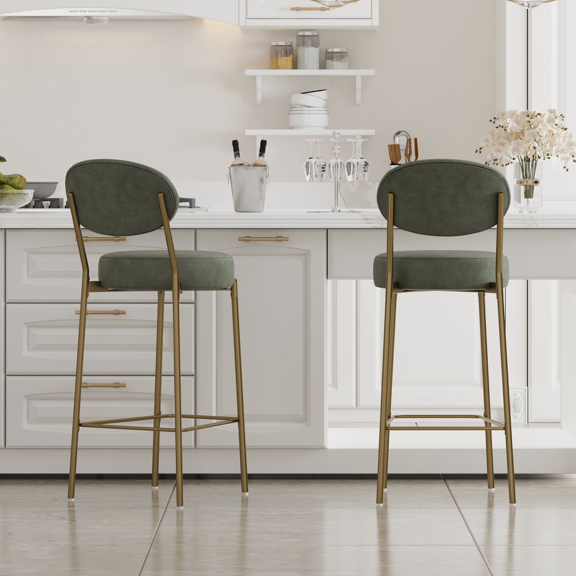 29'' H Upholstered Bar Stools Set of 2