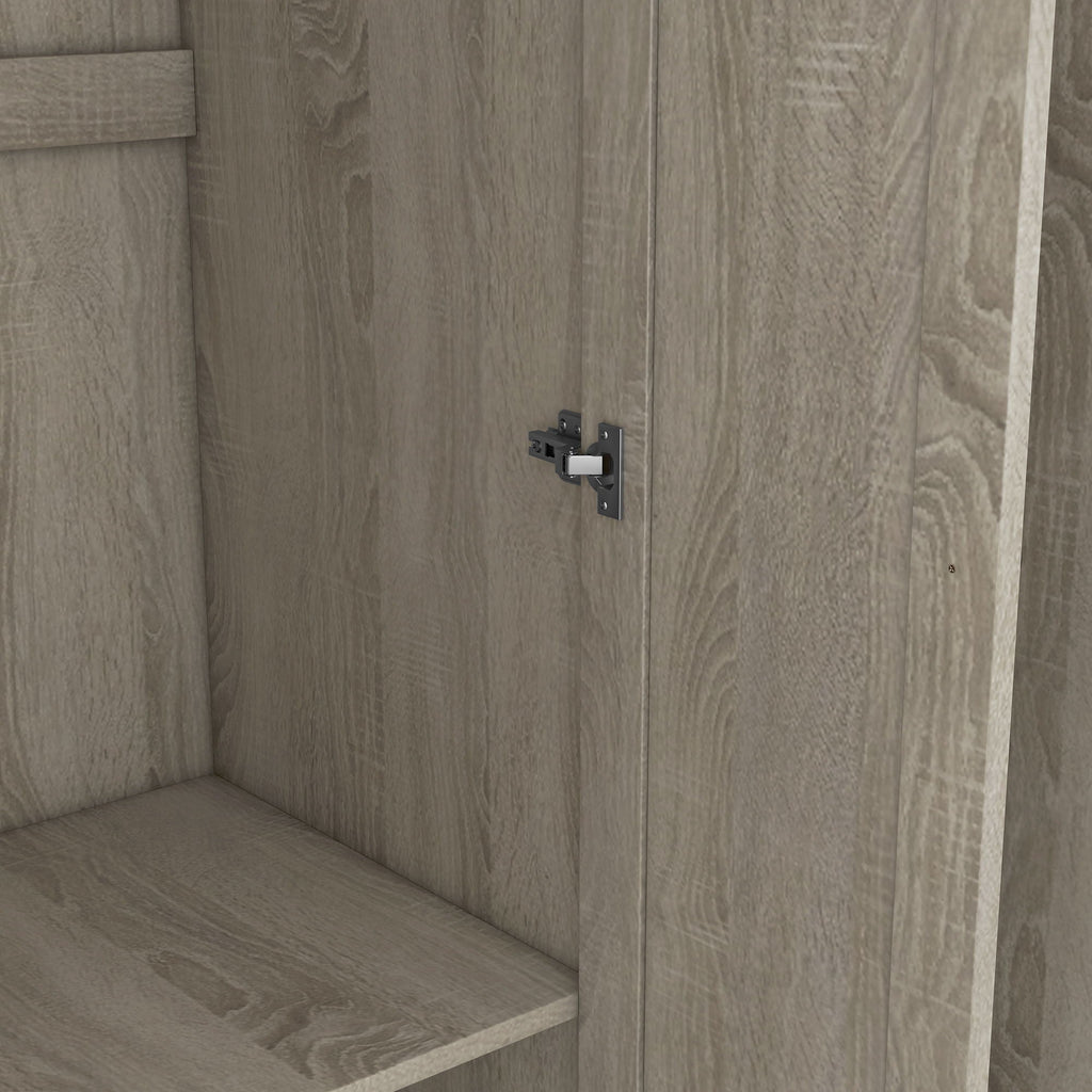 3 Door Shutter Wardrobe With Shelves