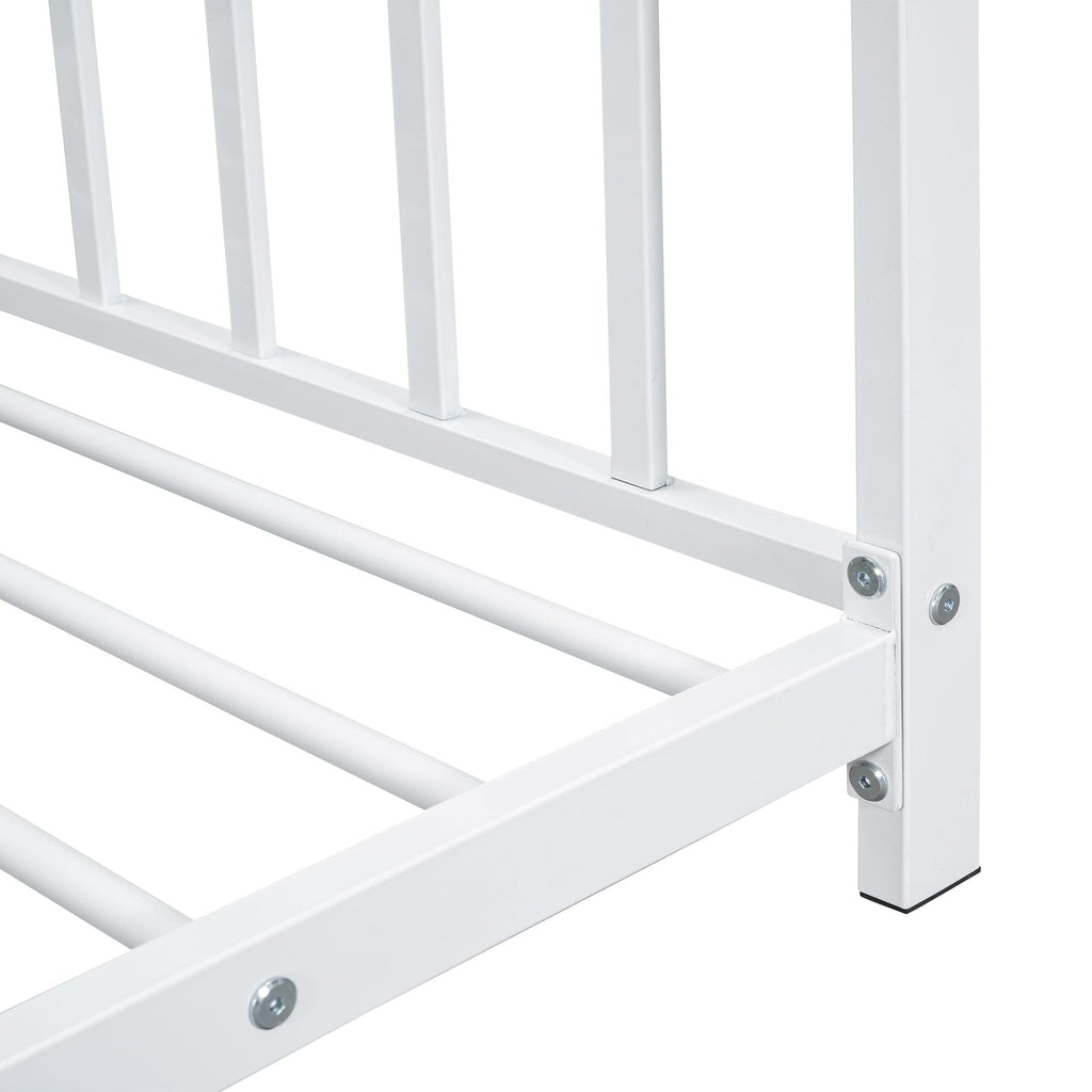 Metal House Platform Bed With Modern Design And Durable Frame