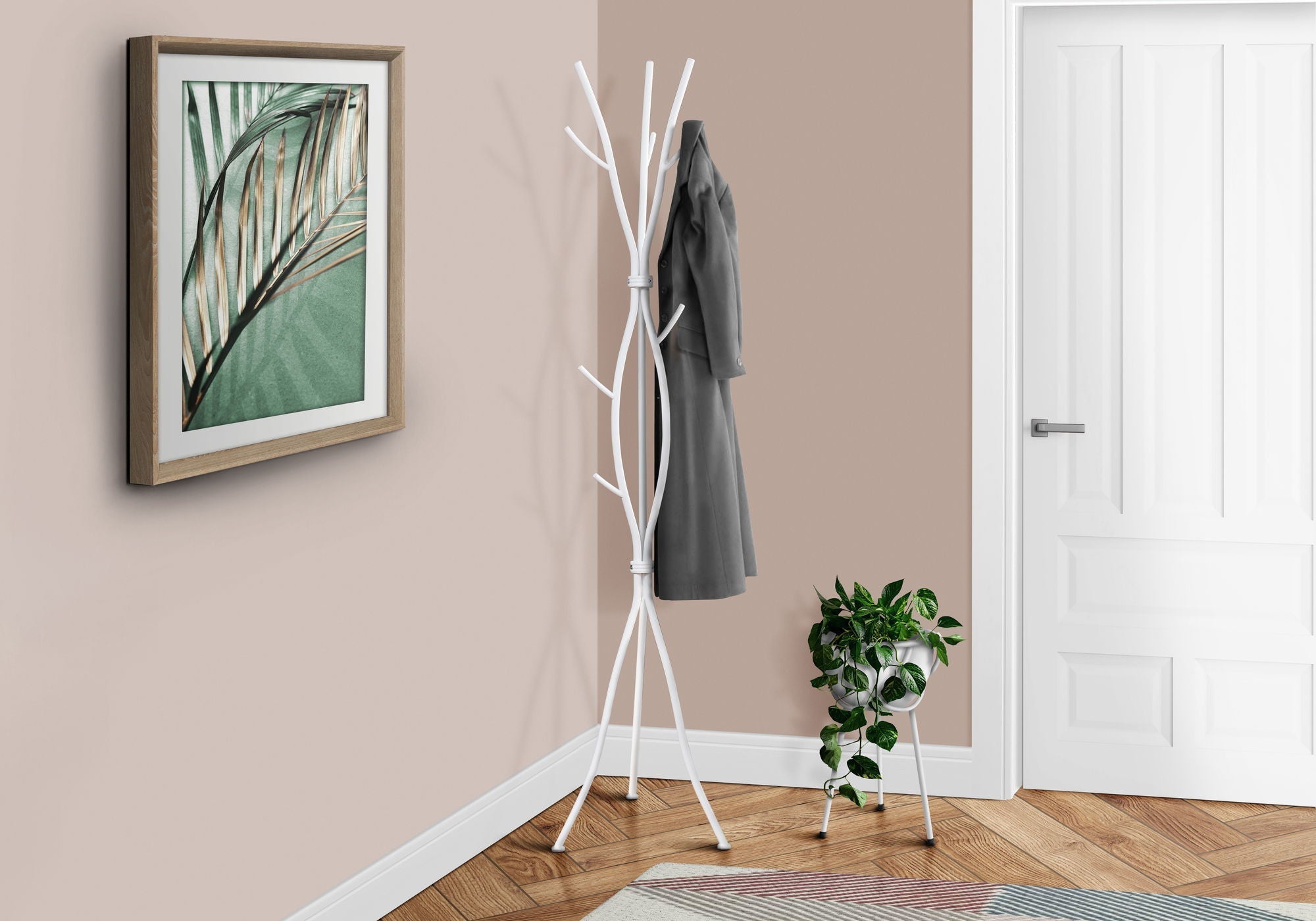 Freestanding Coat Rack Hall Tree with 11 Hooks