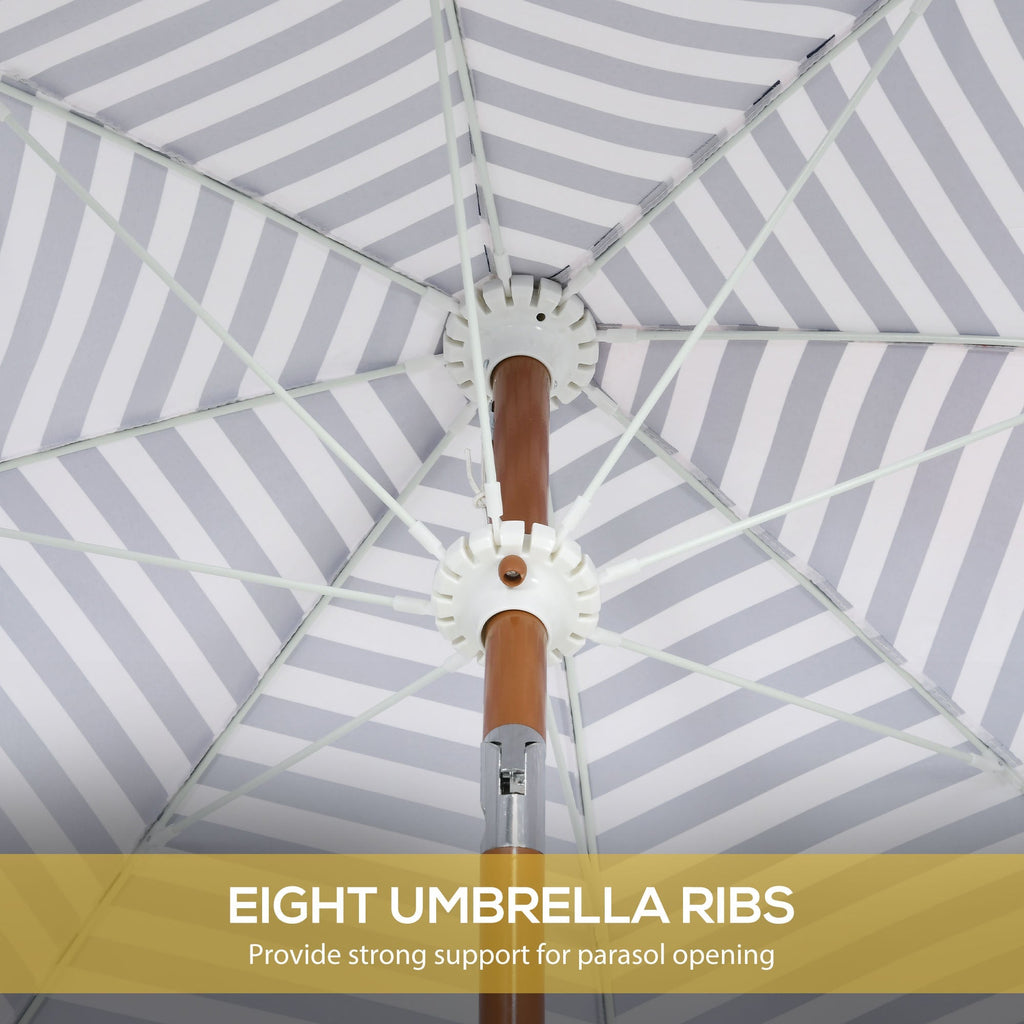 Outsunny 7 x 7 ft Outdoor Patio Umbrella with Tilt and Vent