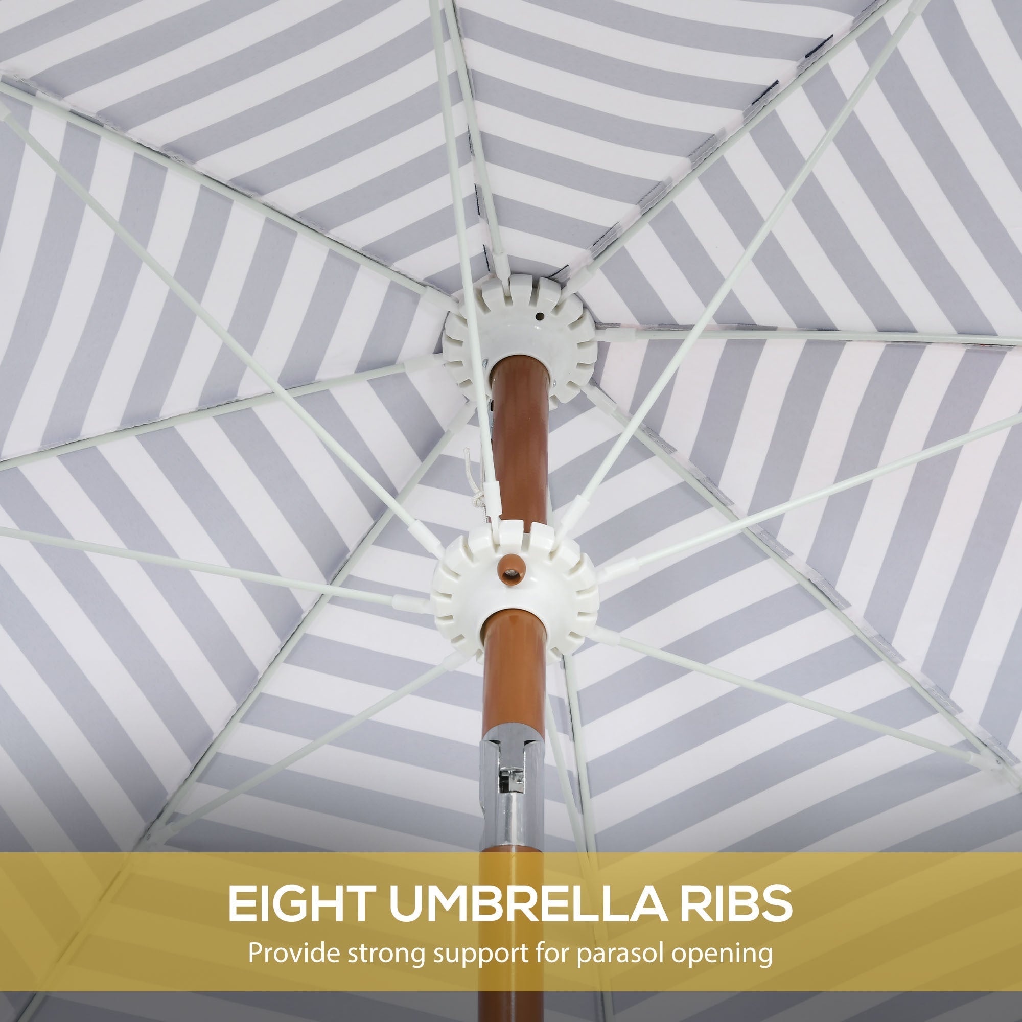 Outsunny 7 x 7 ft Outdoor Patio Umbrella with Tilt and Vent