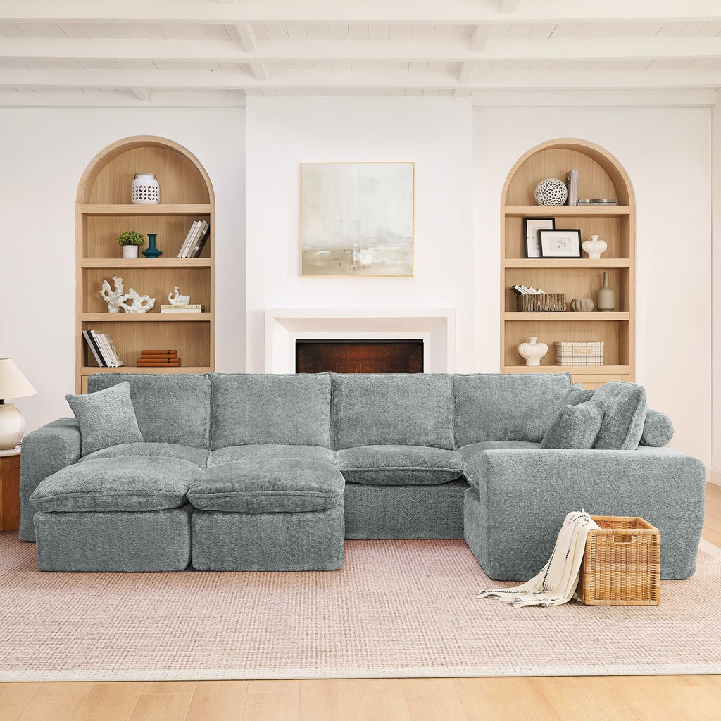 Sectional Sofa With Moveable Ottoman