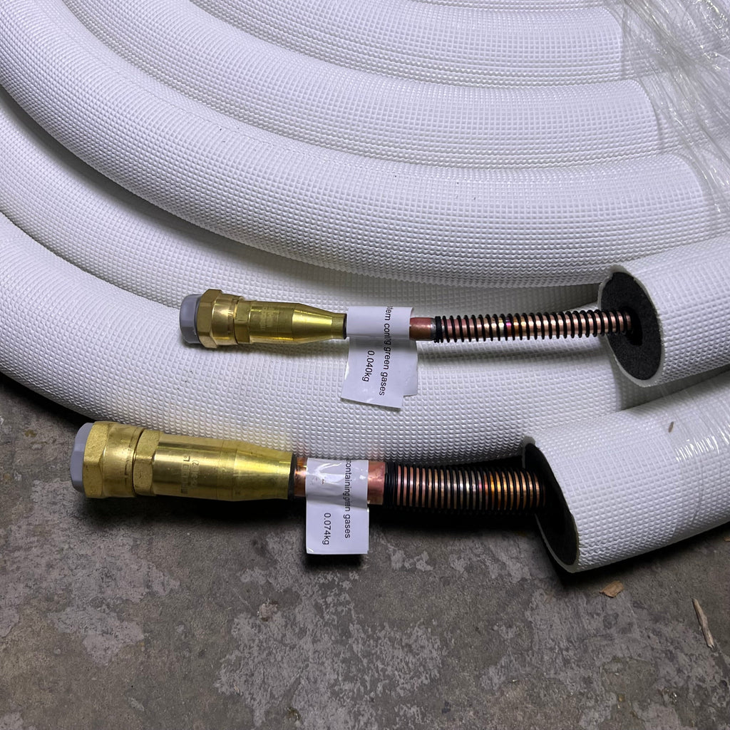 MRCOOL 25ft NO-VAC Quick Connect Line Set for Central Ducted NV25-3834, White