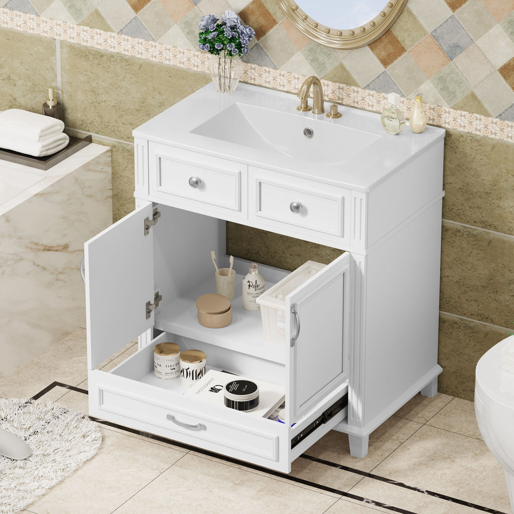 Bathroom Vanity With Sink And Storage Cabinet
