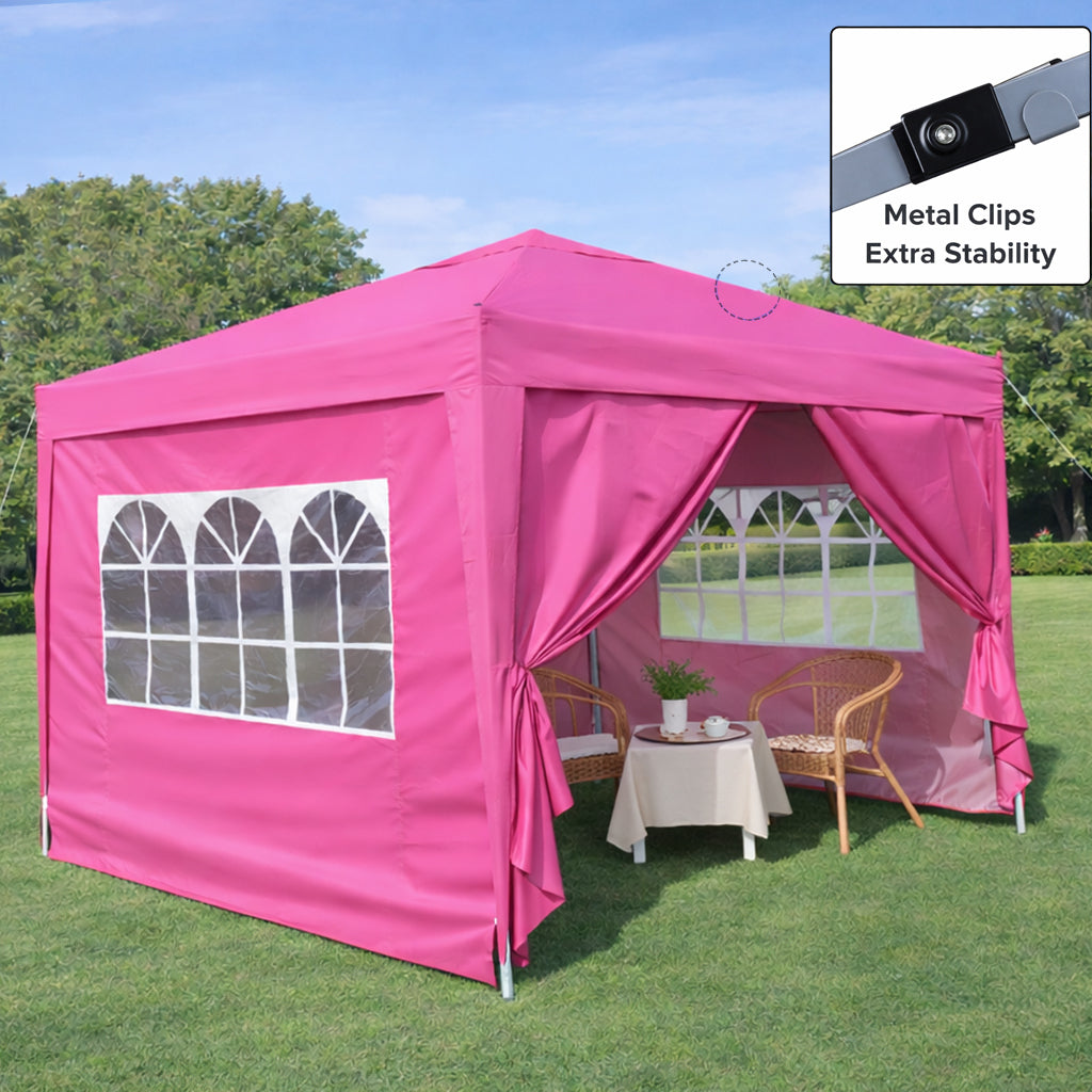 Outdoor 10x10 Ft Pop Up Gazebo Canopy Tent with Removable Sidewalls