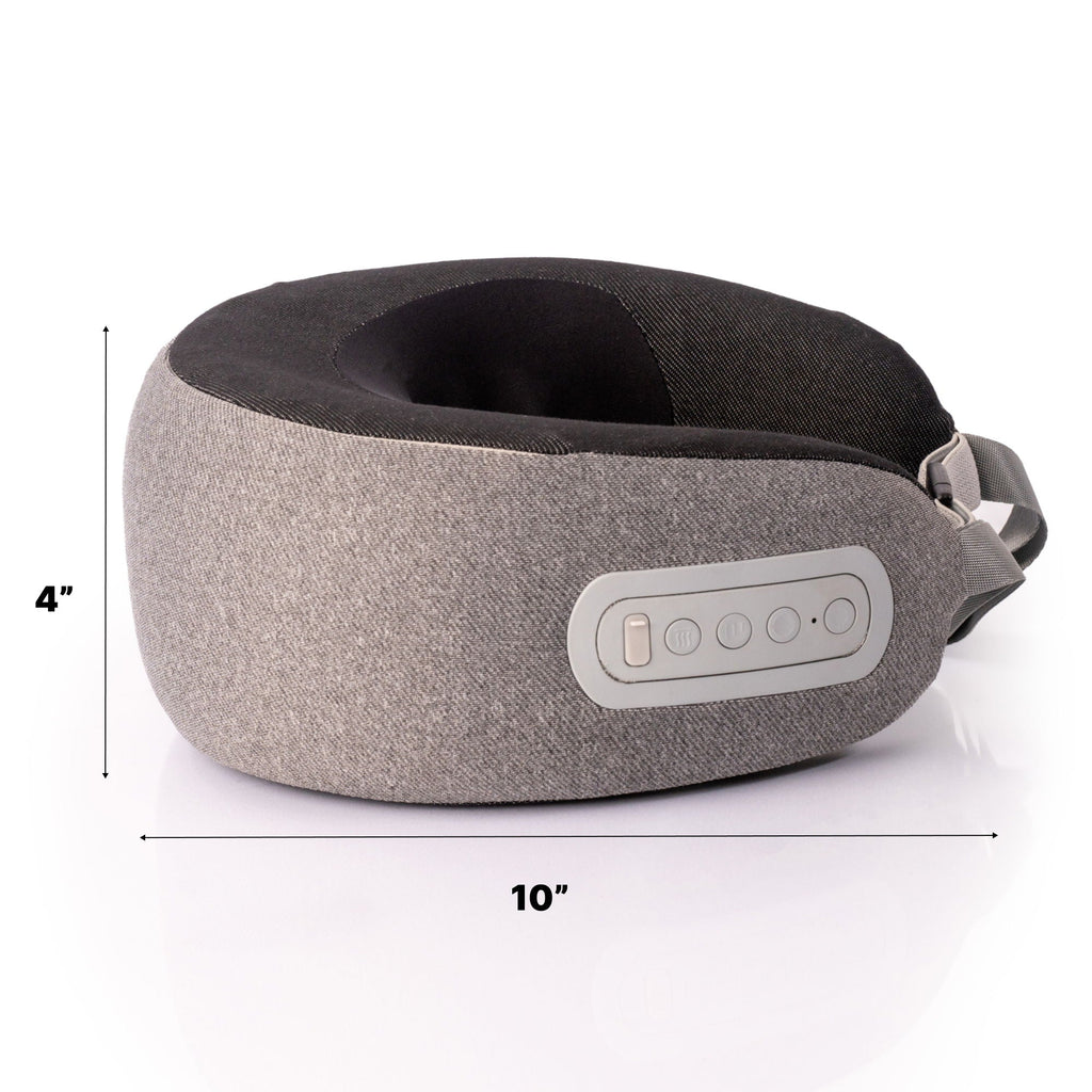 Shiatsu Neck Massage Pillow with Infrared Heat Therapy Foam - Gray