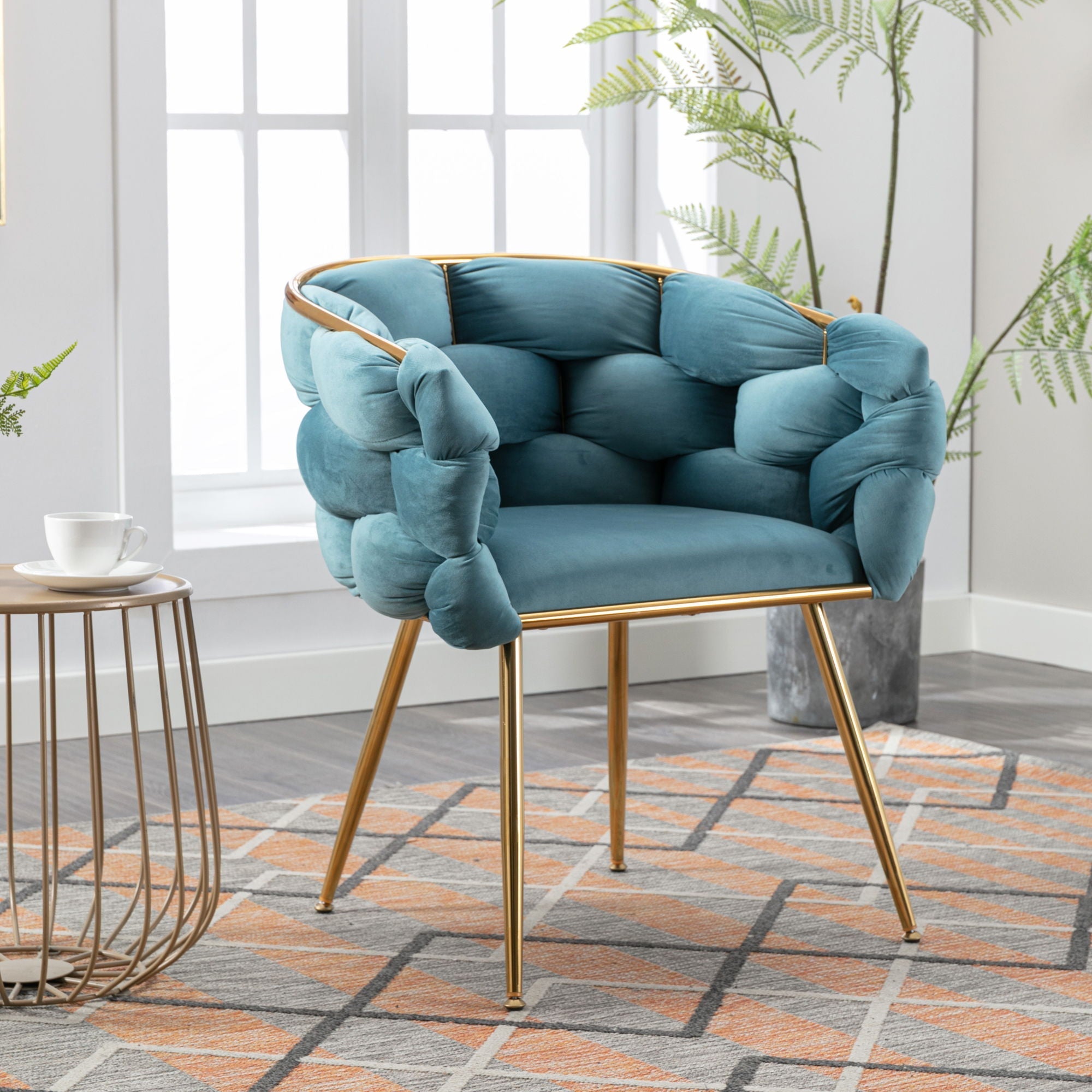 Luxury Modern Simple Leisure Single Sofa Chair Bedroom Lazy Person Household Dresser Stool Manicure Table Back Chair