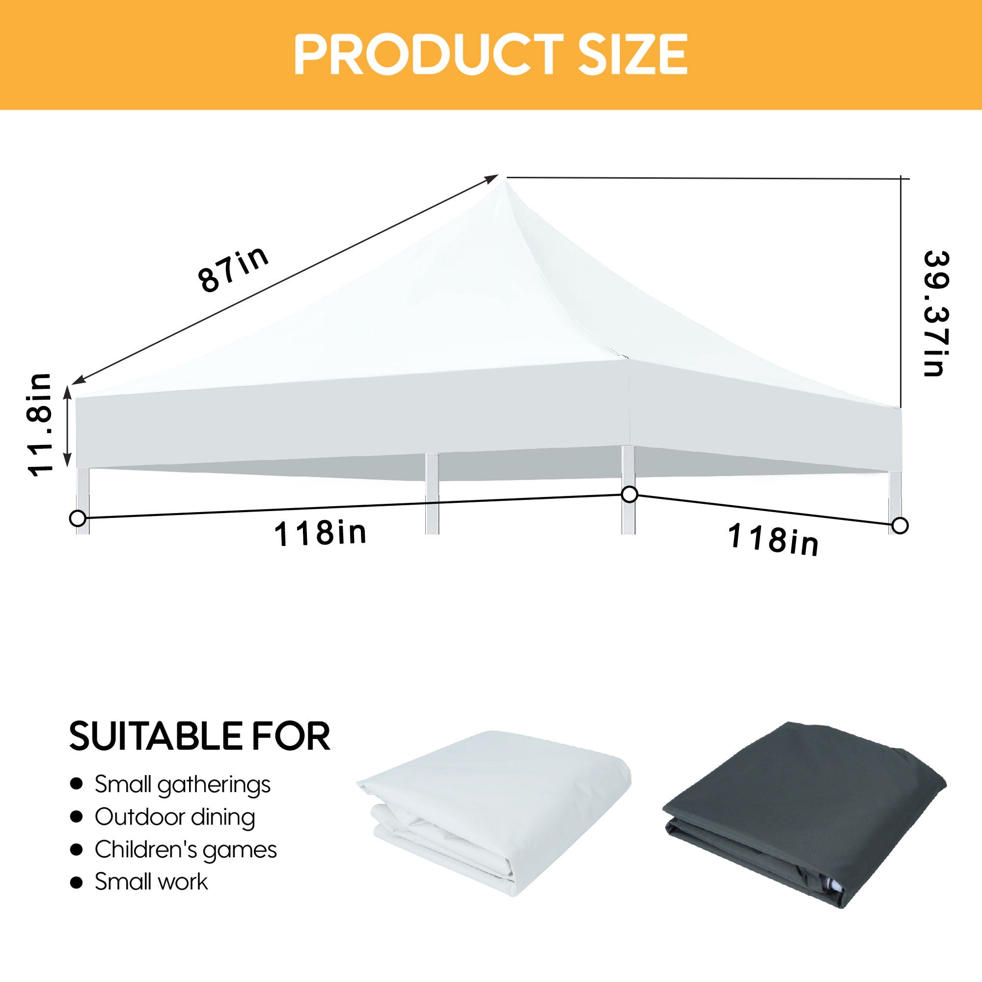 Canopy Replacement Top with 4 Pack W8 Bags (Frame Not Included)
