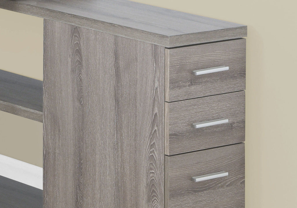 L-Shape Computer Desk with Storage Drawers