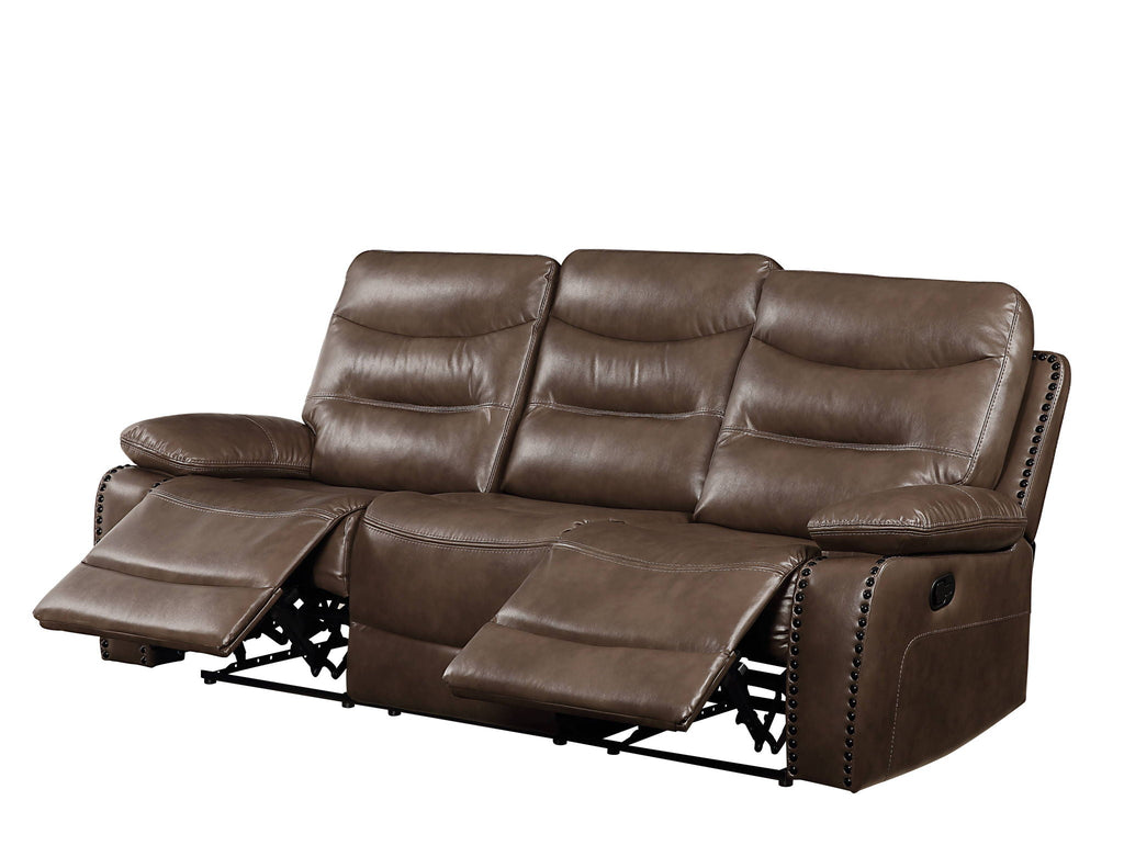 Aashi Leather Gel Match Recliner Sofa - Brown