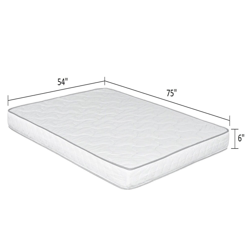 6" Reversible Mattress In A Box Pressure Relief And Cooling Technology - White - Full