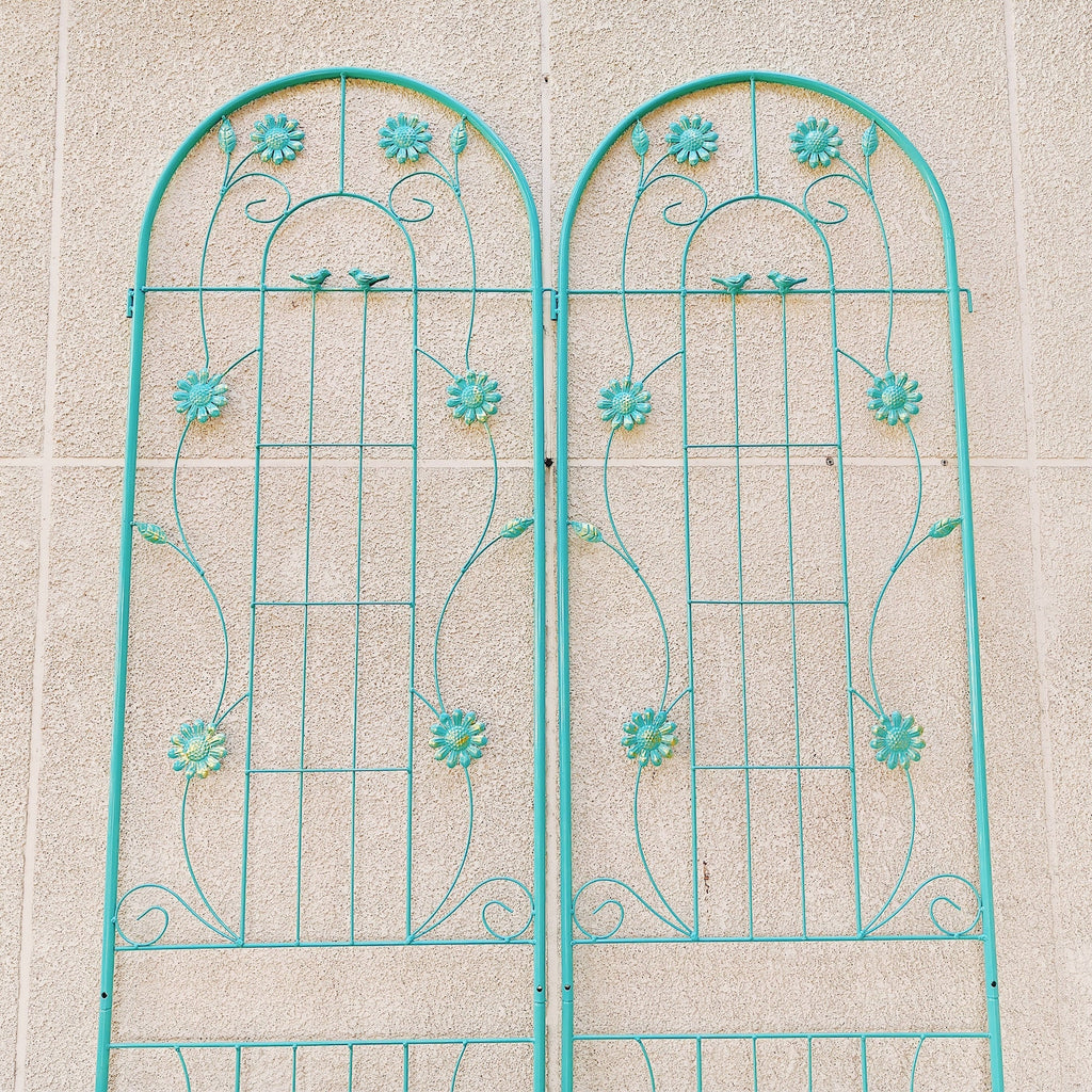 4 Pack Metal Garden Trellis 86.7'' x 19.7'' Rustproof Trellis for Climbing Plants