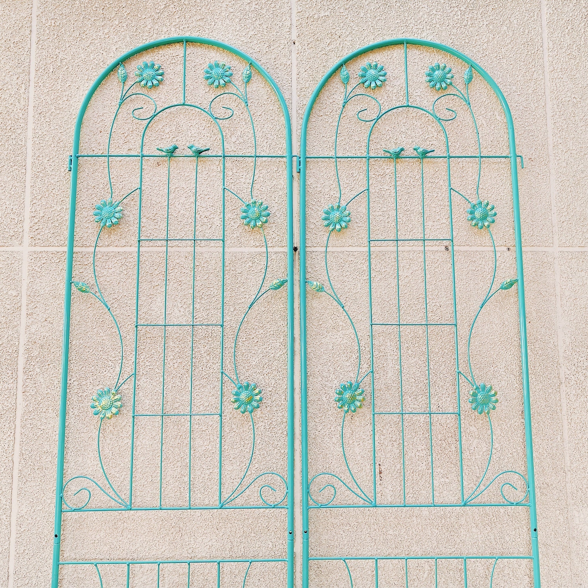 4 Pack Metal Garden Trellis 86.7'' x 19.7'' Rustproof Trellis for Climbing Plants