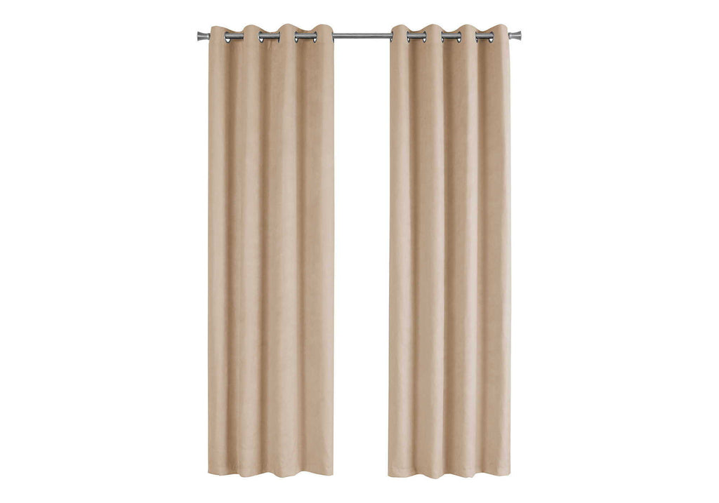 2 Pieces Set Room Darkening Curtain Panels with Grommet