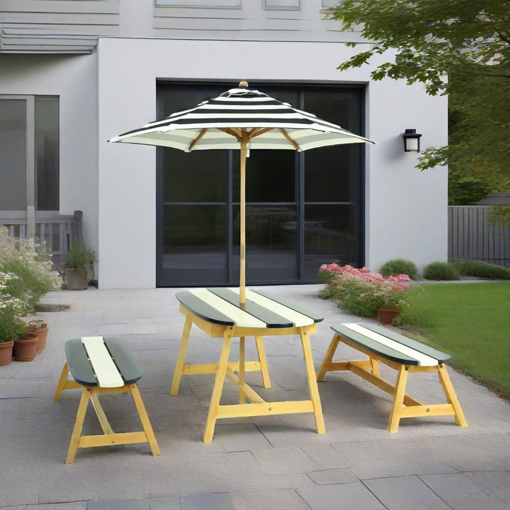 Naturally Playful Kids Picnic Table with Umbrella