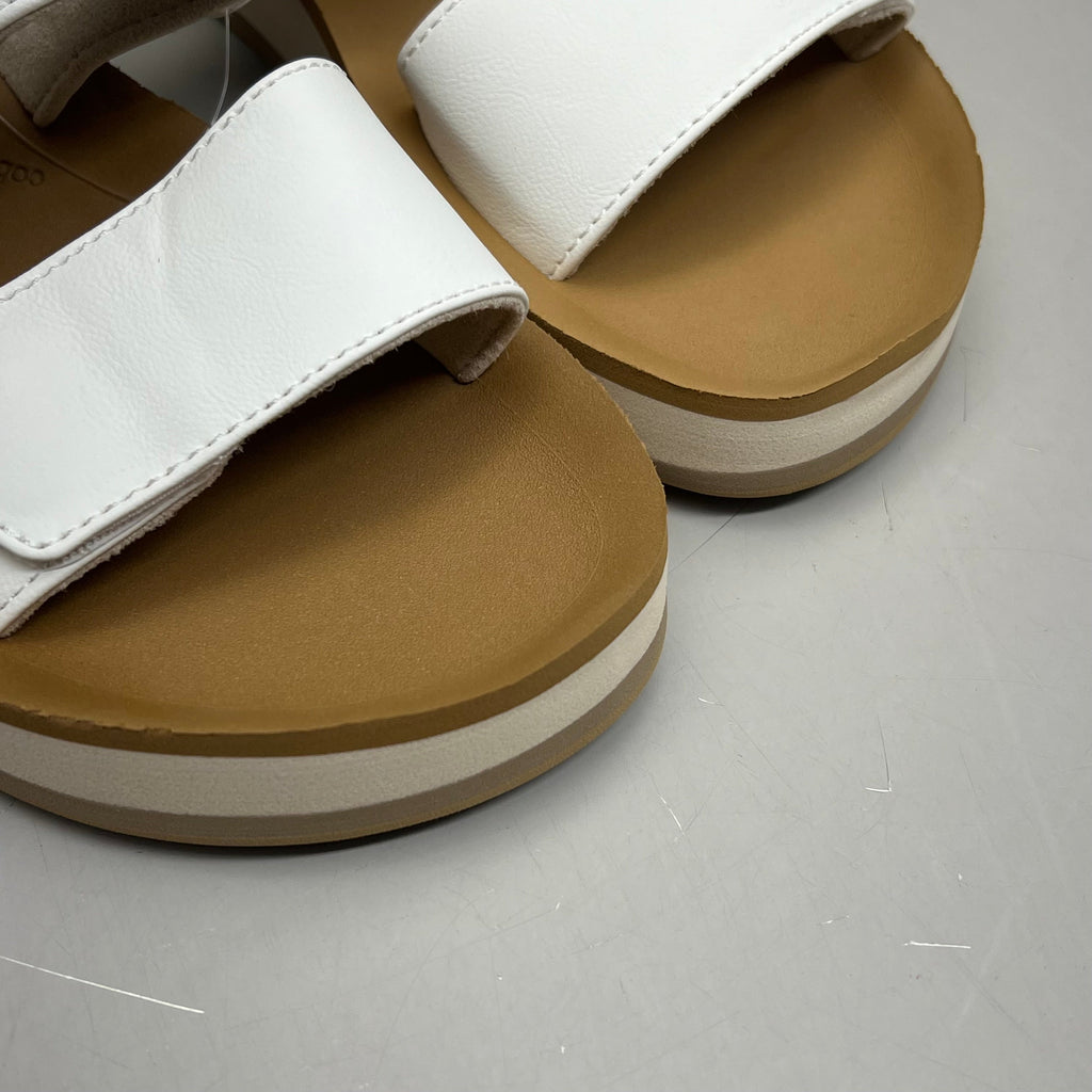 COBIAN Dana Rise Elevated Flatform Style Slide Women's Sz 6 White DNA24-100-06