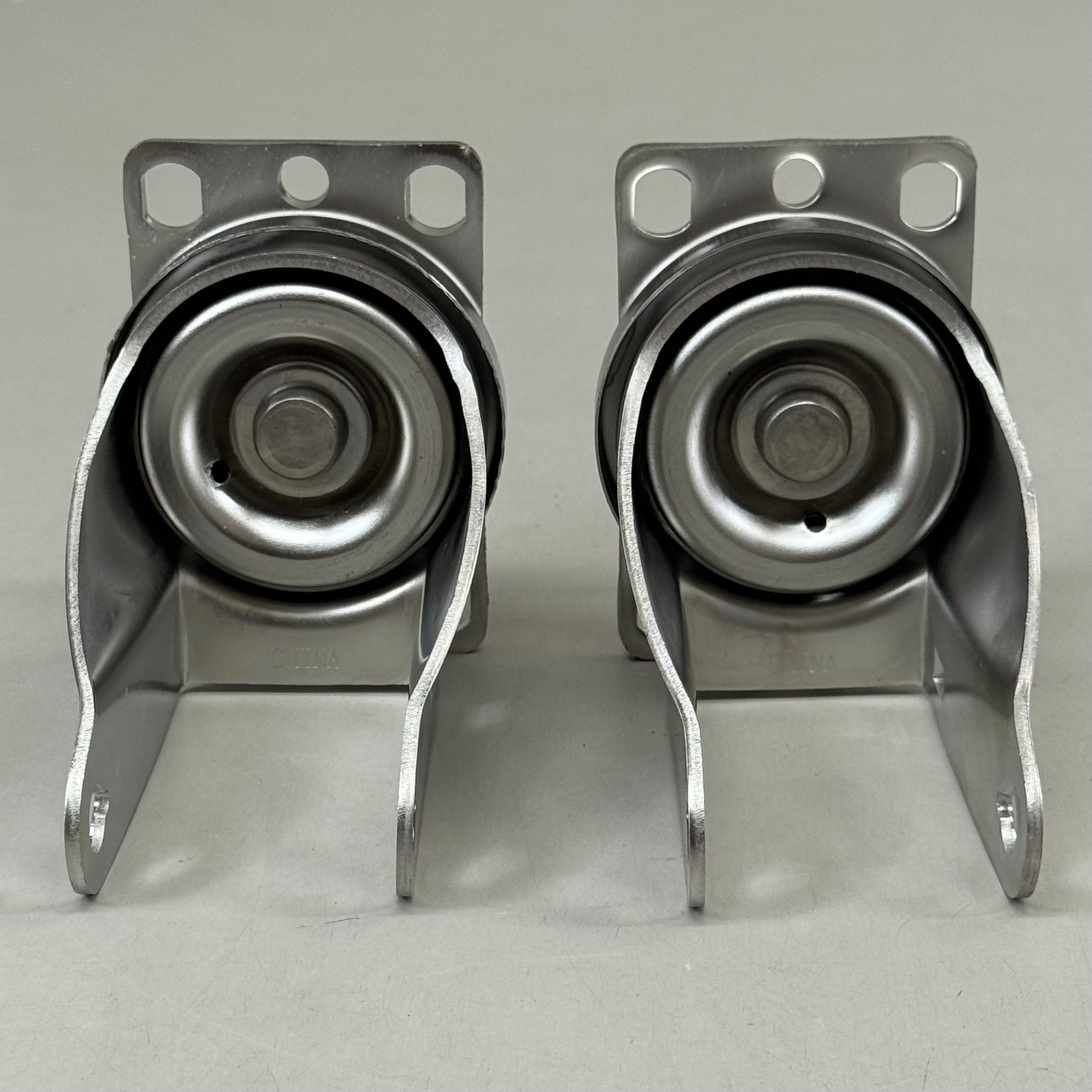 HEAVY DUTY  (2 Pack) Swivel Caster Plate Replacement 4"x2" Overall Length Chrome E32250GZ820644