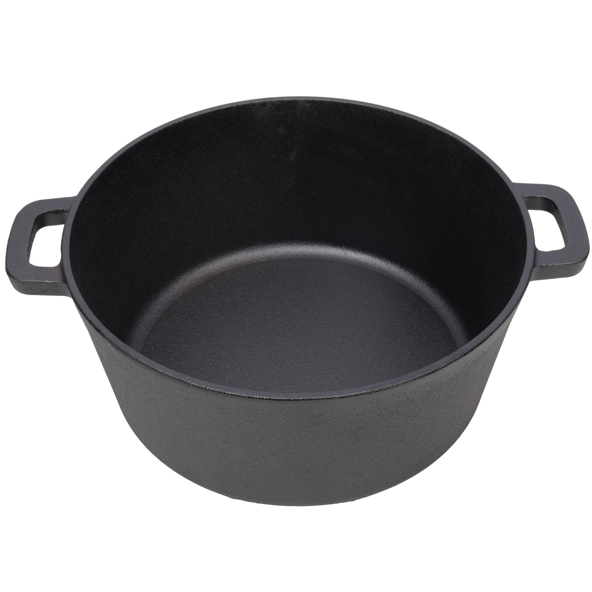 3 In 1 Pre-Seasoned Cast Iron Dutch Oven, 5 Quart with Silicone Handles
