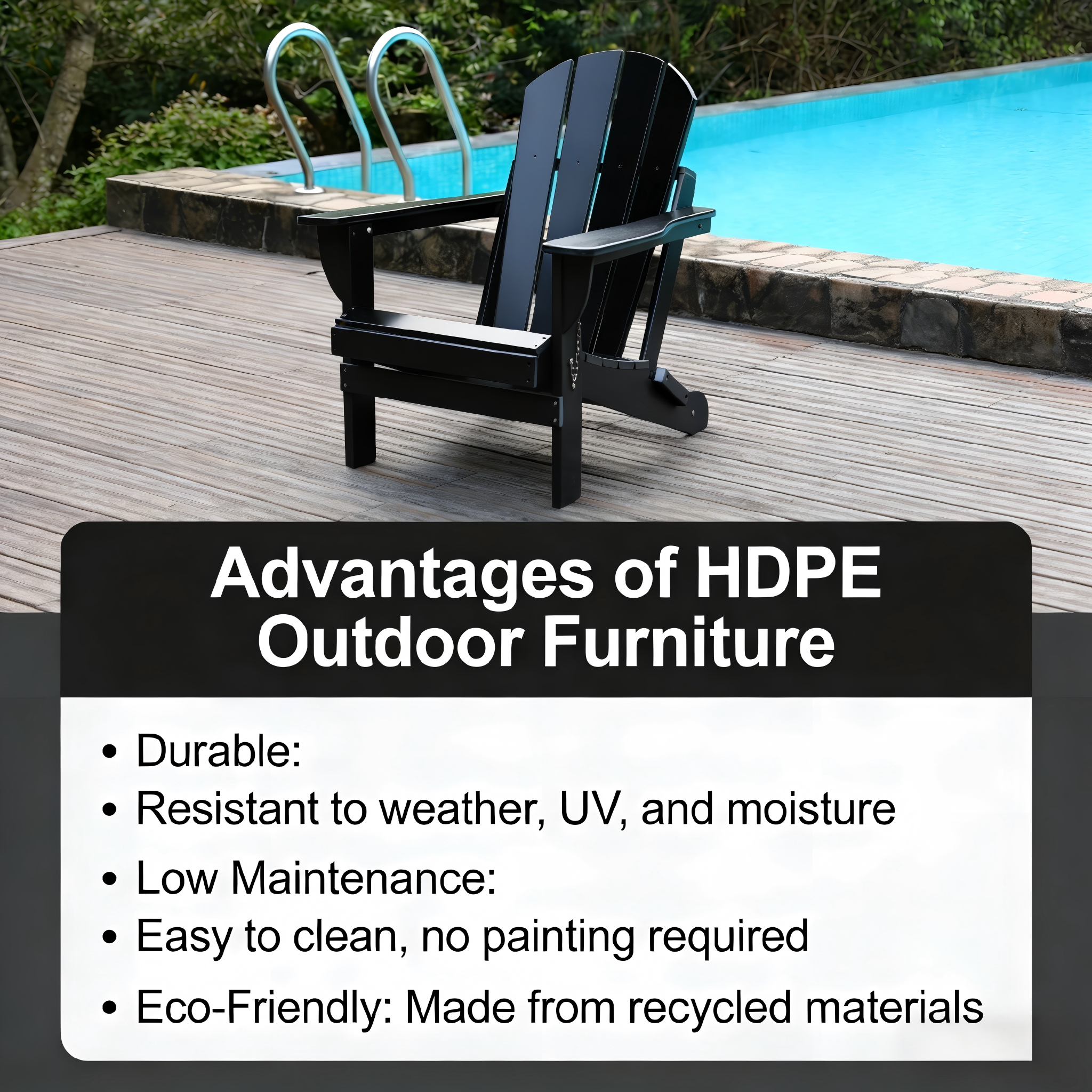Adirondack Folding Chair with Dual Cup Holders