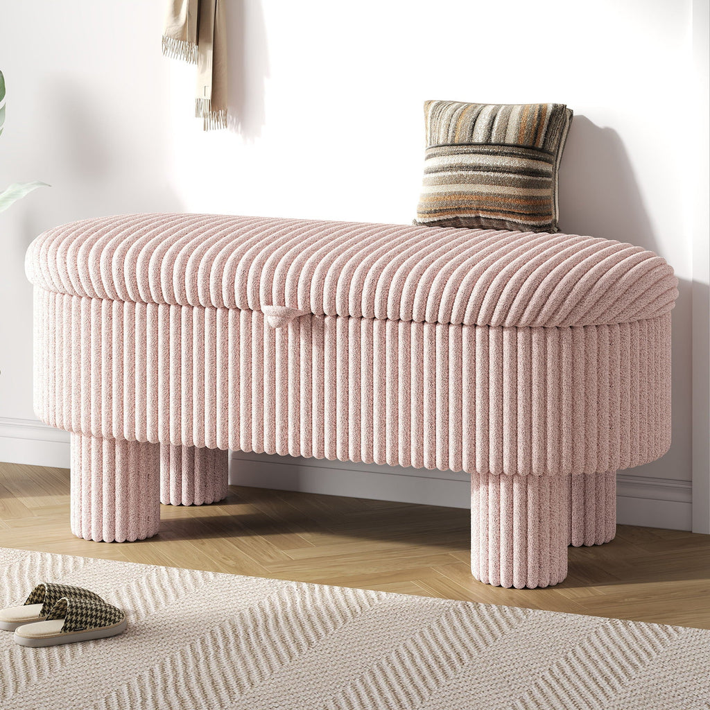 Storage Ottoman Upholstered Bench With Lift-Top Storage