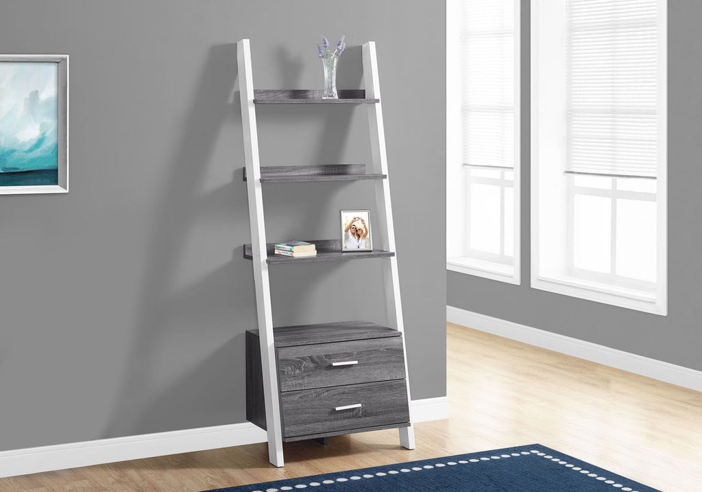 Contemporary Corner Ladder Bookshelf for Office