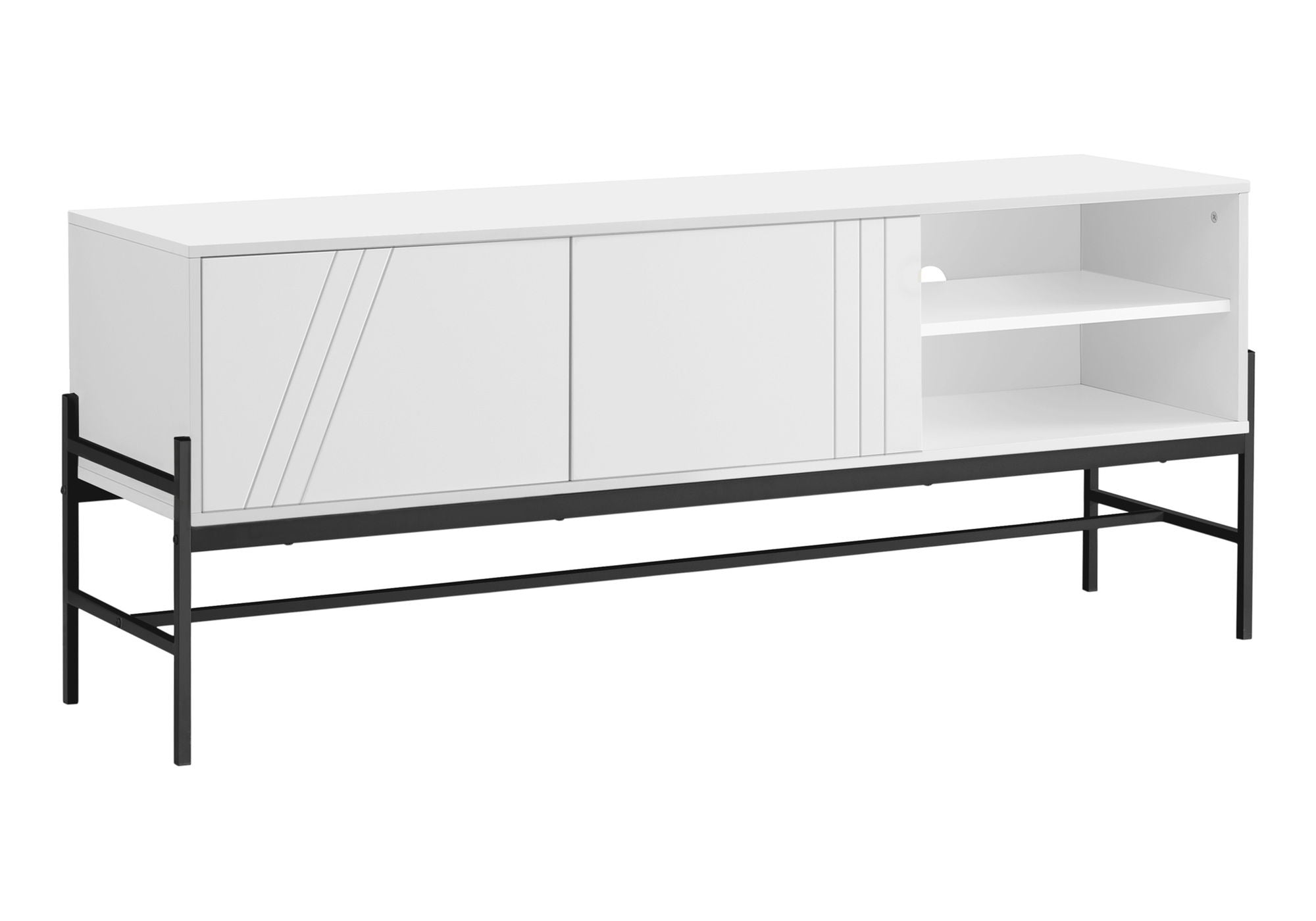 Contemporary 60-Inch TV Stand Console with Storage Cabinet