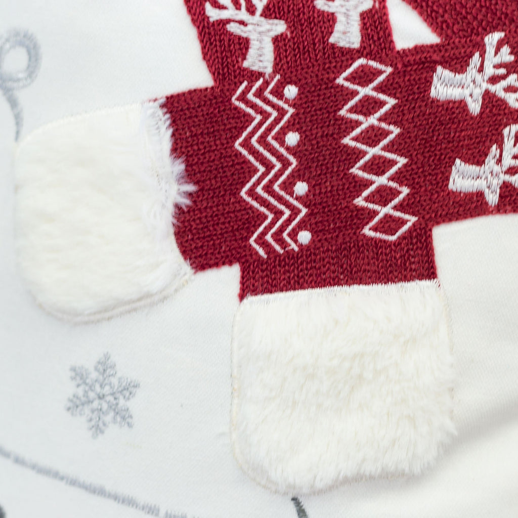 Let It Snow Christmas Throw Pillow 20x20 Cotton Cushion
