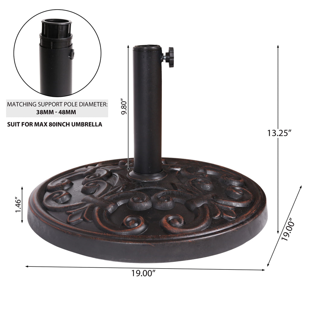 Gobi Resin Umbrella Base - Bronze