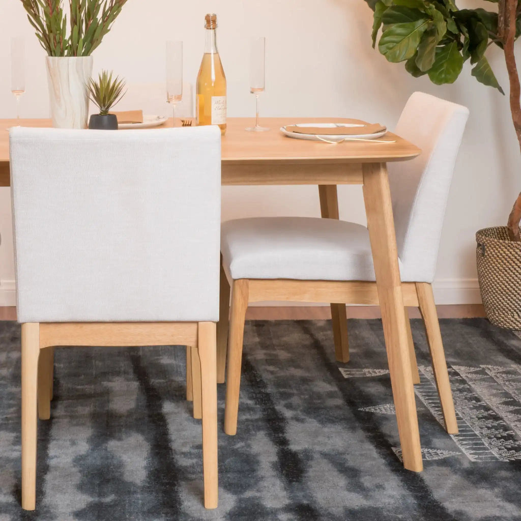 Contemporary Dining Chair Set With Upholstered Fabric