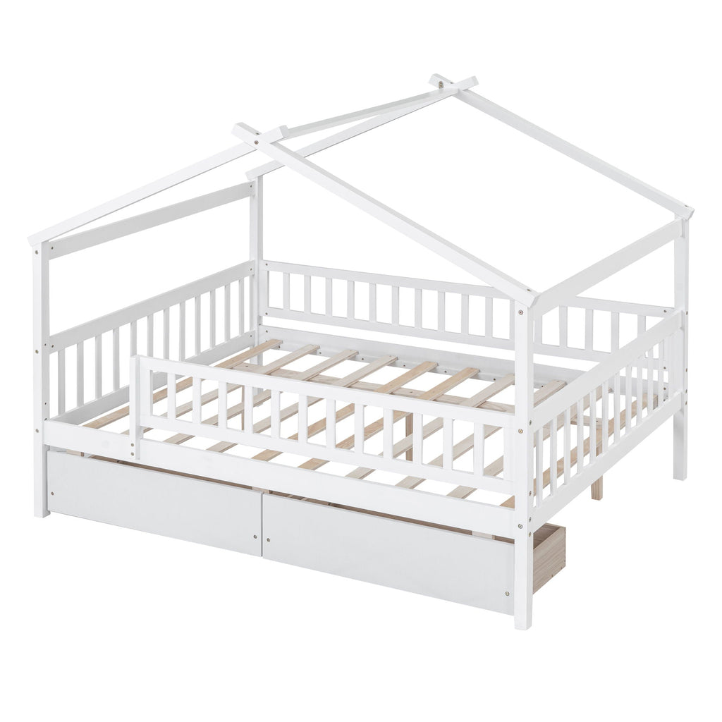 House Bed With 2 Drawers